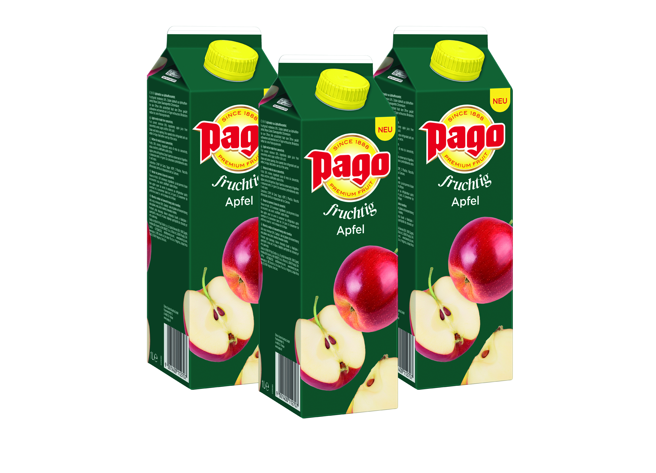 (Bild für) Pago Apfel 1L Tetra Pak 12