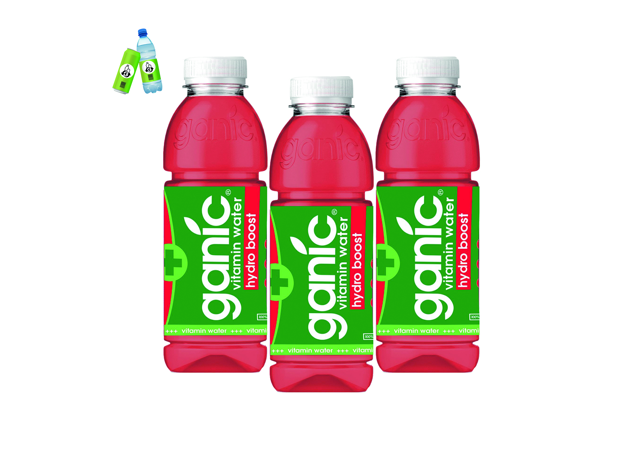 (Bild für) Ganic Vitaminwater Hydro Boost 0,5L PET EWP 12