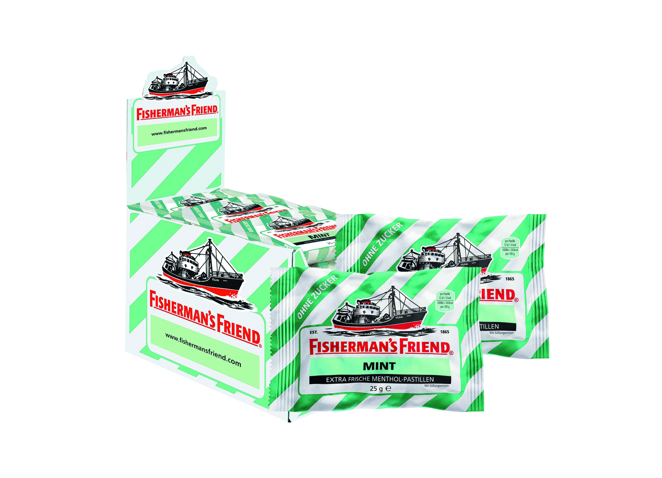 (Bild für) Fisherman´s Friend Mint zuckerfrei 25g 24