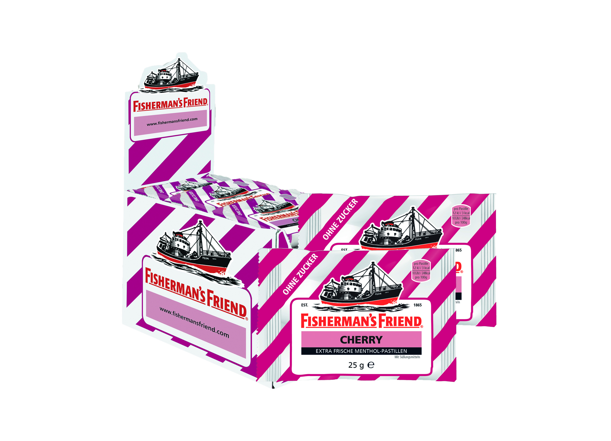 (Bild für) Fisherman´s Friend Wild Cherry zuckerfrei 25g 24