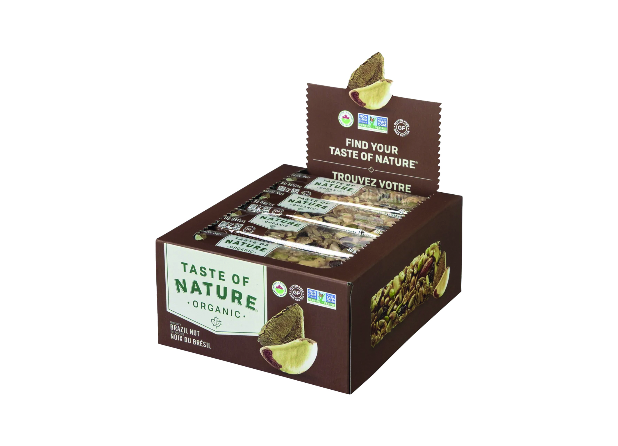 (Bild für) Taste of Nature Nuss Riegel Brazil Nut 40g 16