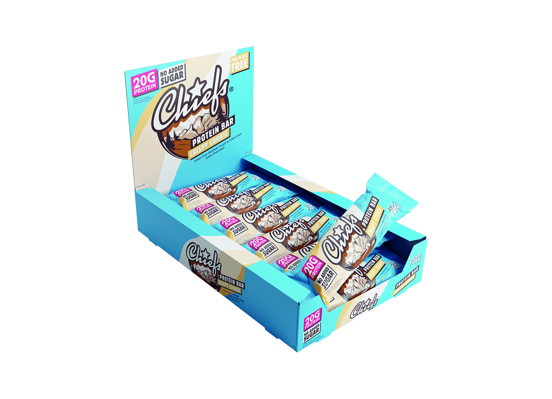 (Bild für) Chiefs Protein Bar Crispy Cookie 55g 12