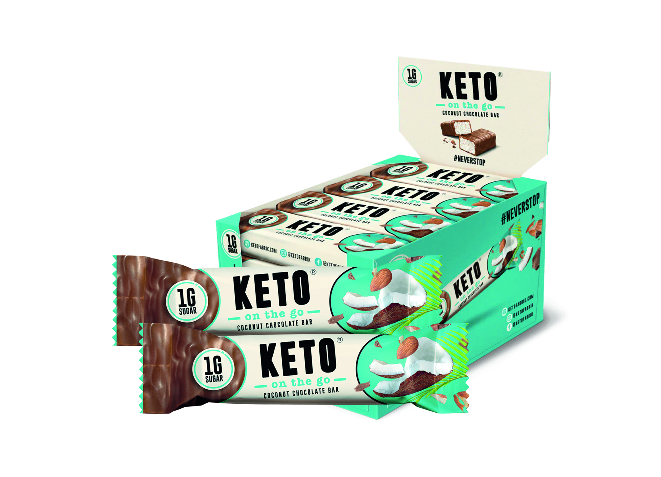 (Bild für) KETO On The Go Coconut Chocolate 35g 20