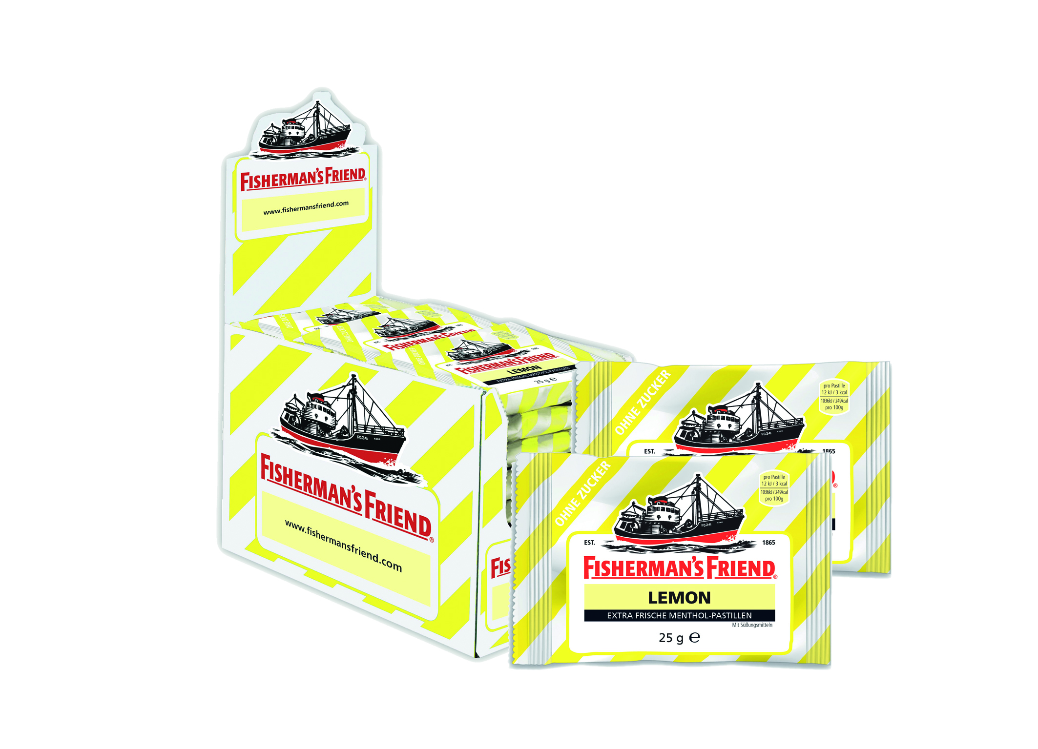 (Bild für) Fisherman´s Friend Lemon zuckerfrei 25g 24