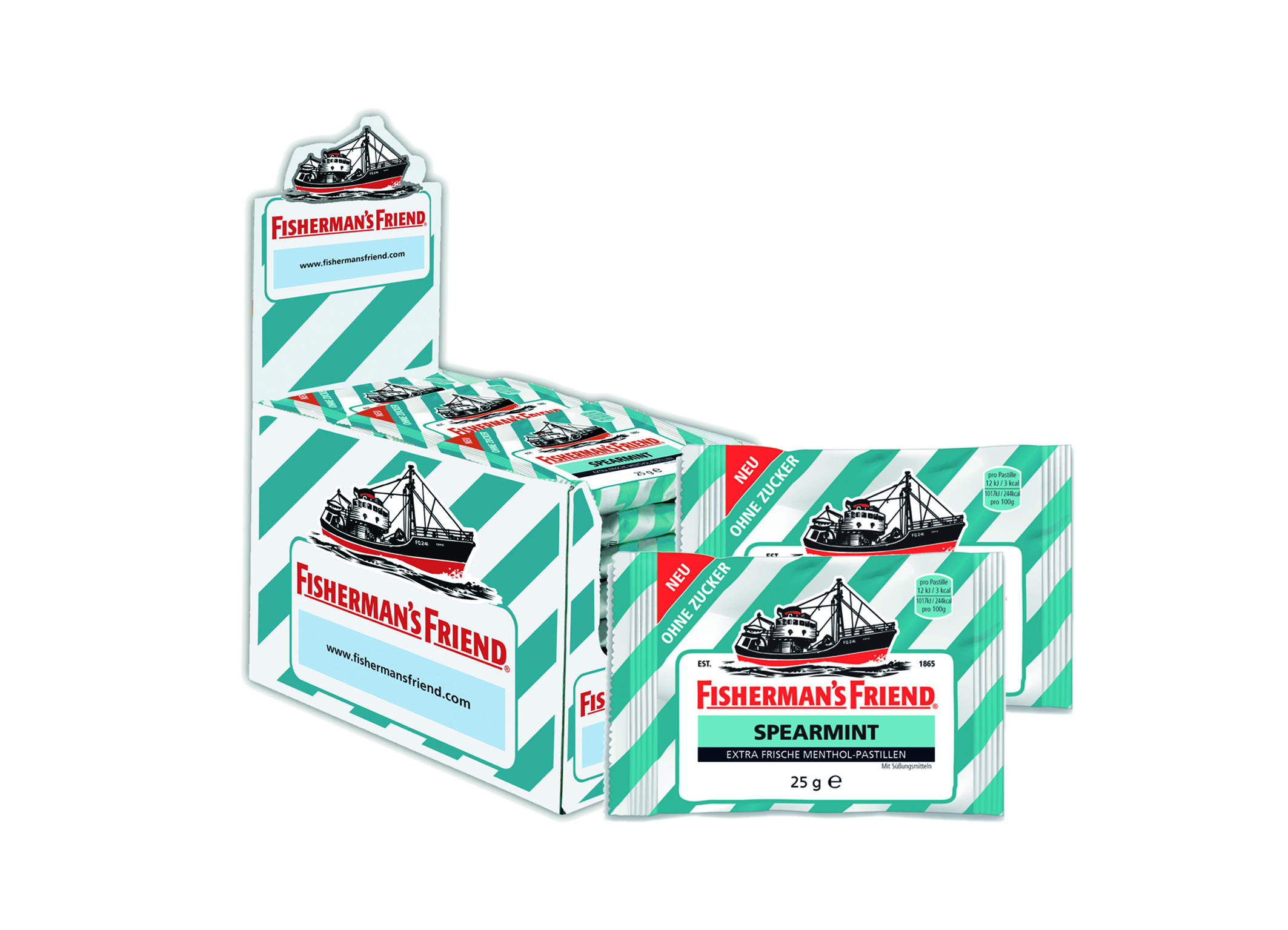 (Bild für) Fisherman´s Friend Spearmint zuckerfrei 25g 24