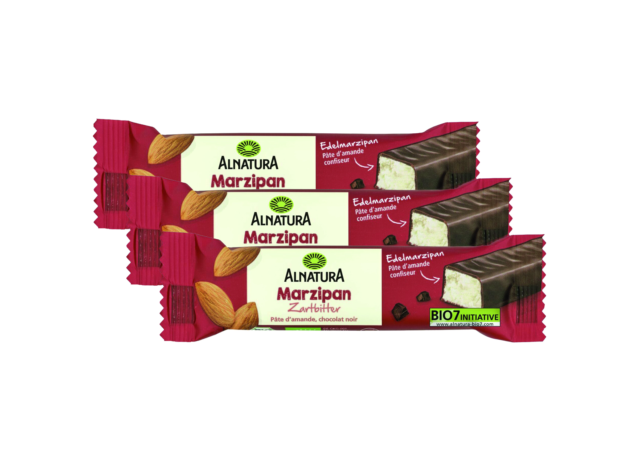 (Bild für) Alnatura Marzipan Riegel Zartbitter 40g 24