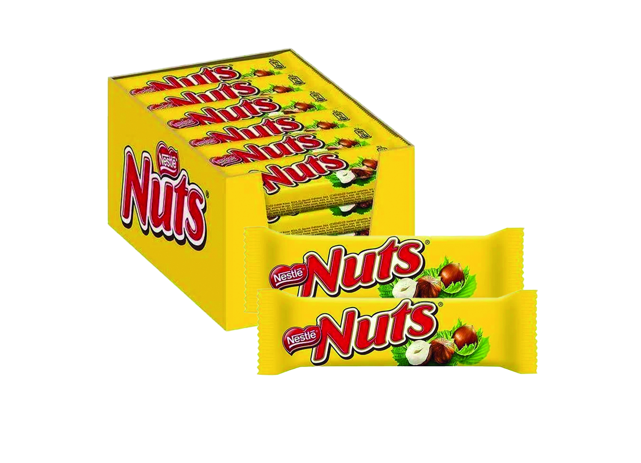 (Bild für) Nestle Nuts Haselnuss Single 42g 24