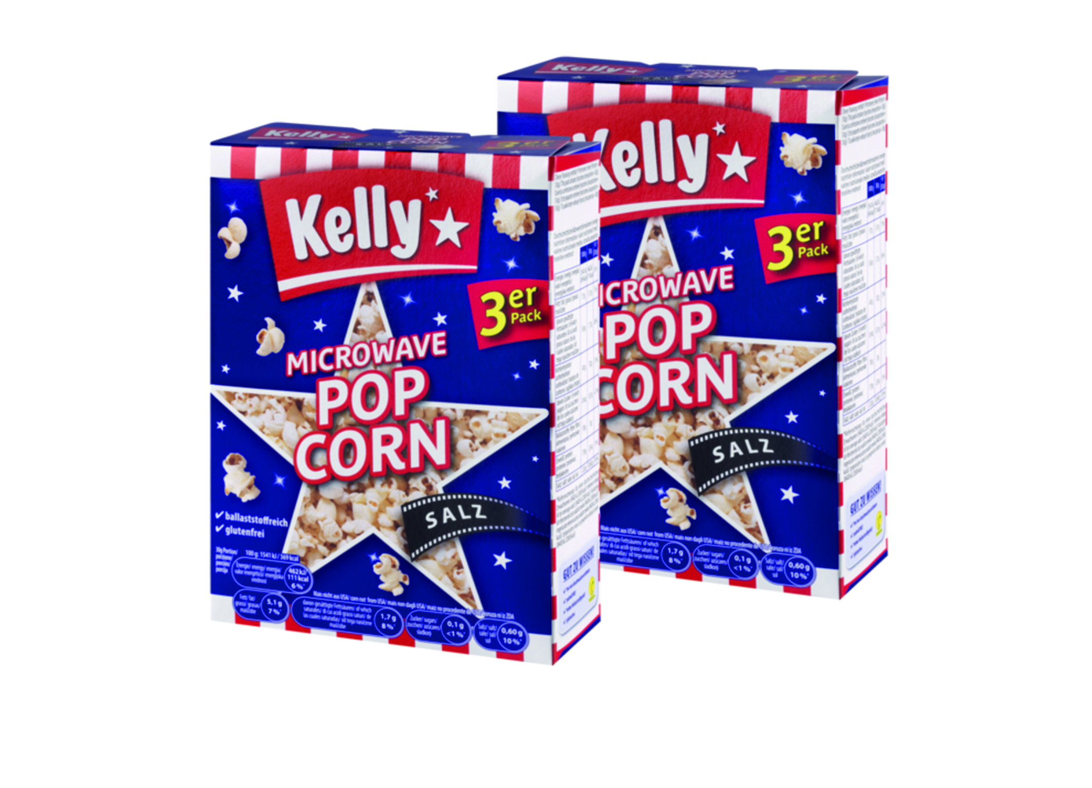 (Bild für) Kellys Mikrowellenpopcorn Salz 270g 16