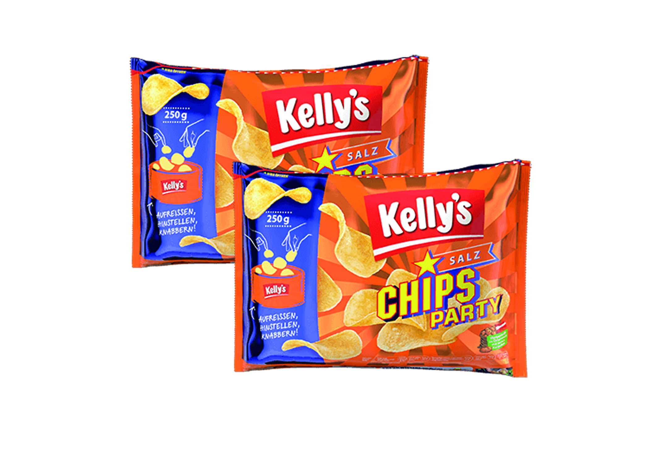 (Bild für) Kellys Chips Salz Party 250g 12