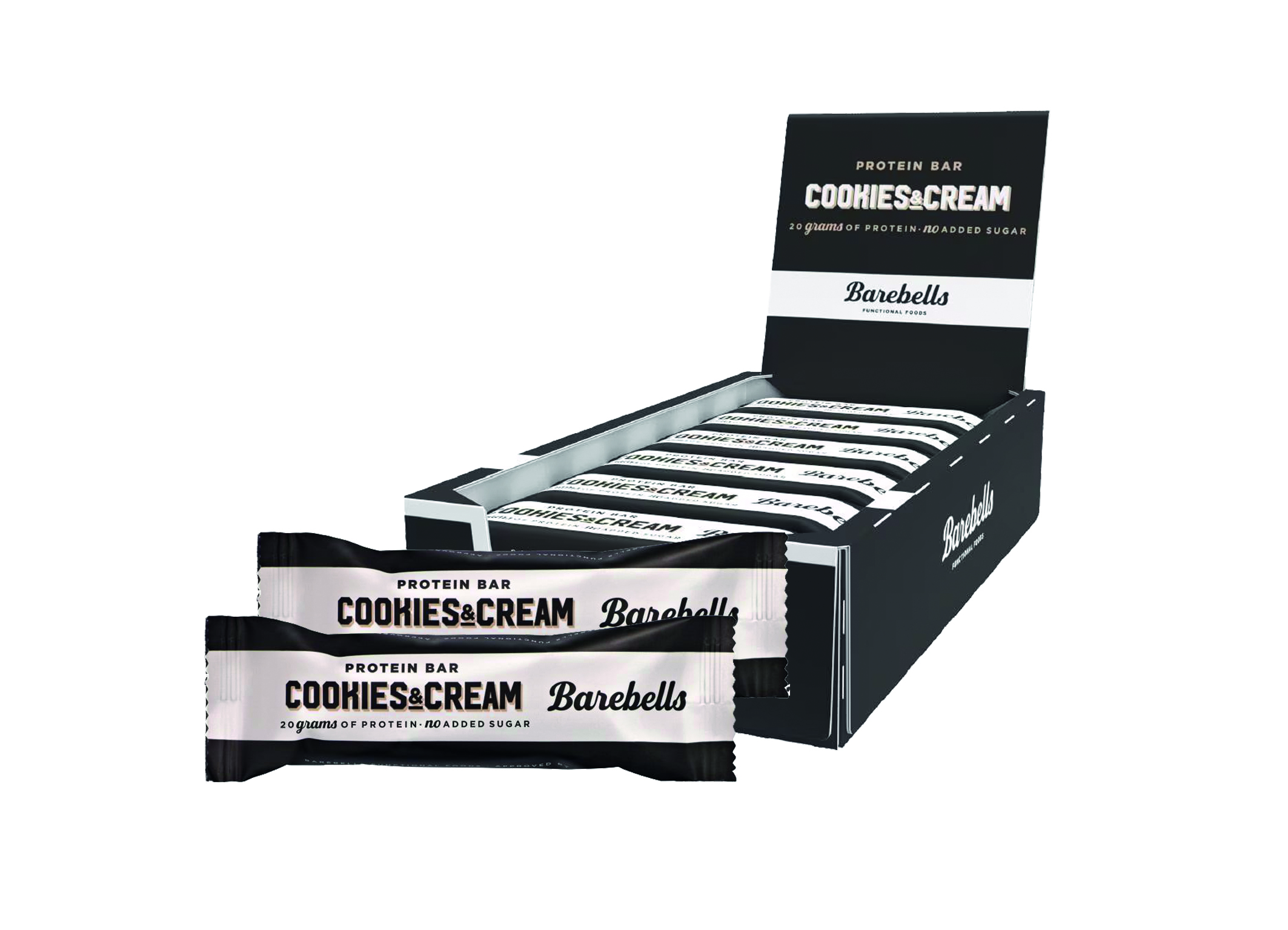 (Bild für) Barebells Cookies & Cream Proteinriegel 55g 12