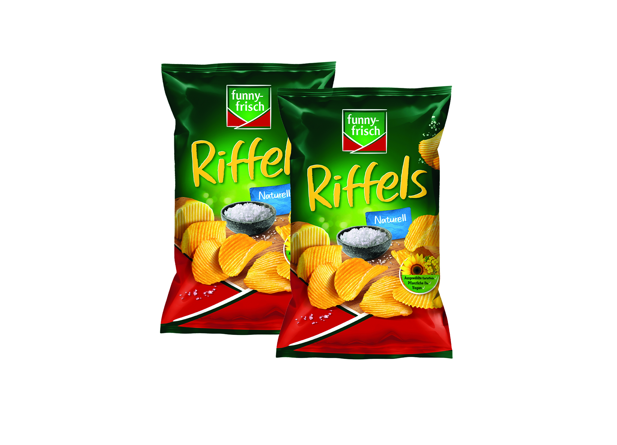 (Bild für) Funny Frisch Riffels Chips Naturell 150g 20