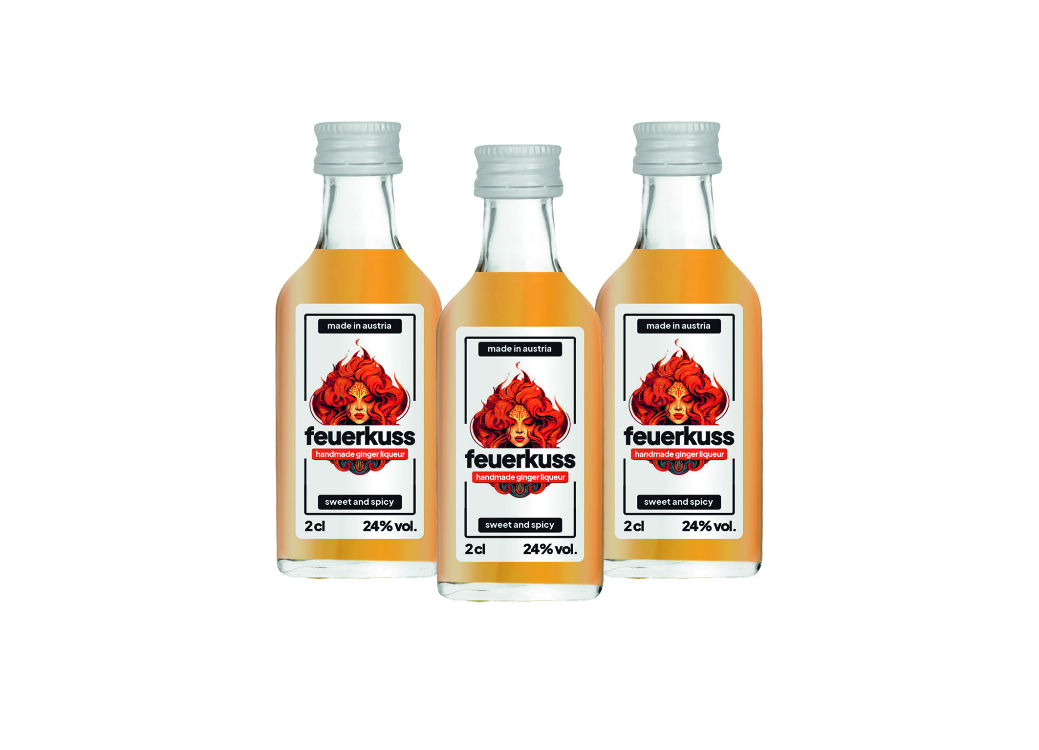 (Bild für) Feuerkuss Bio Ingwer Likör 0,02L 24% 6x24