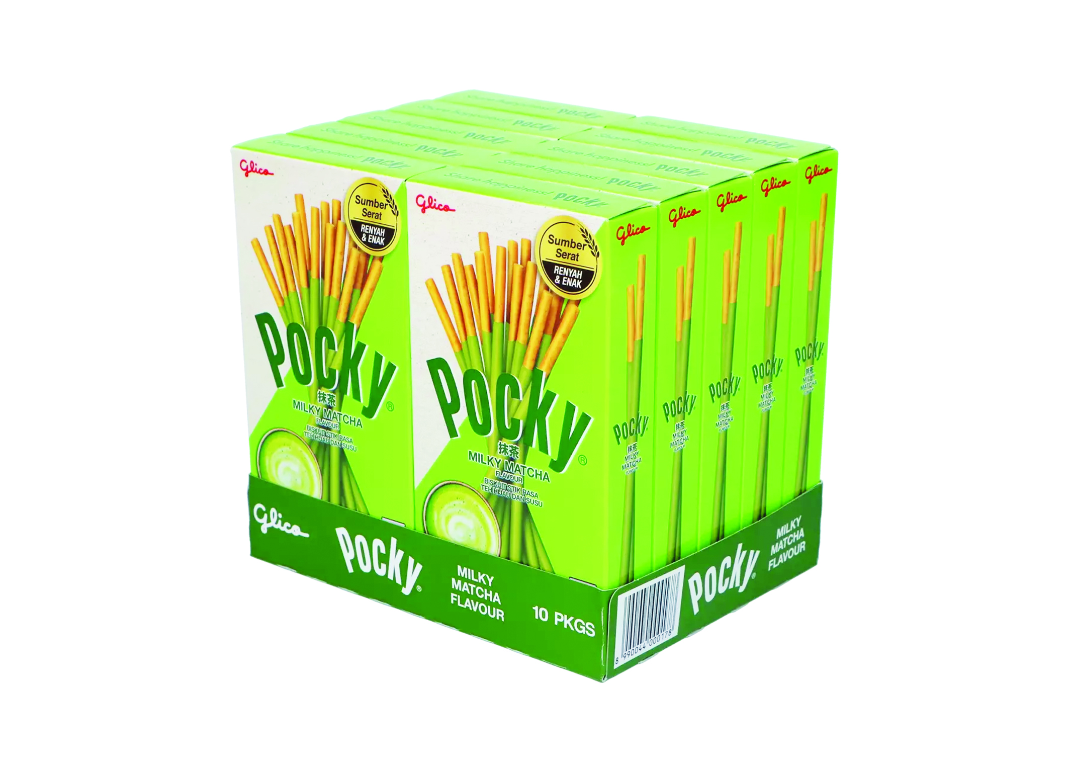(Bild für) Pocky Biscuit Stick Milky Matcha 33g 12x10