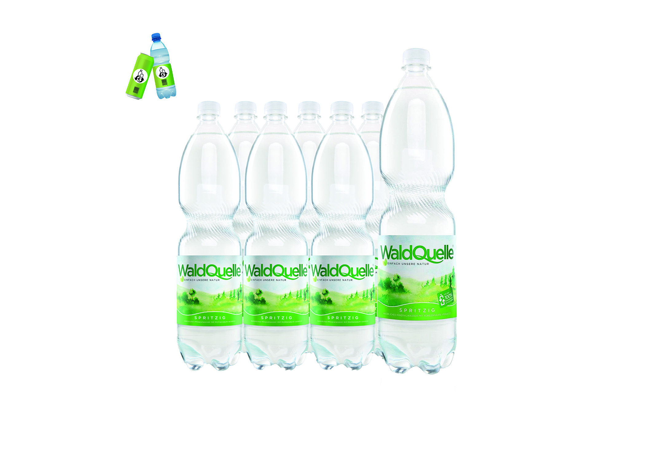 (Bild für) Waldquelle spritzig 1,5L PET EWP 6