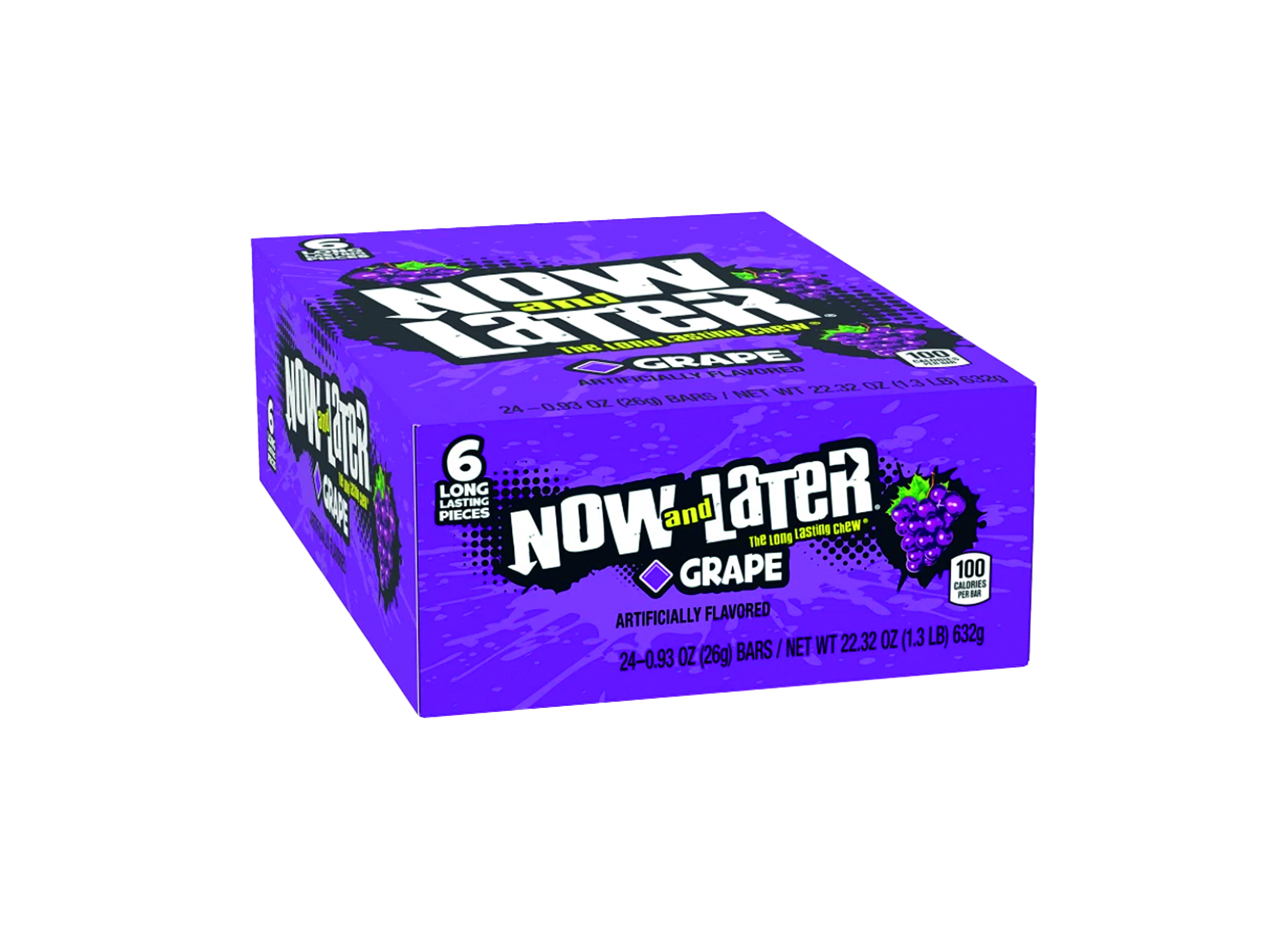 (Bild für) Now & Later Chewy Grape Candy 26g 24