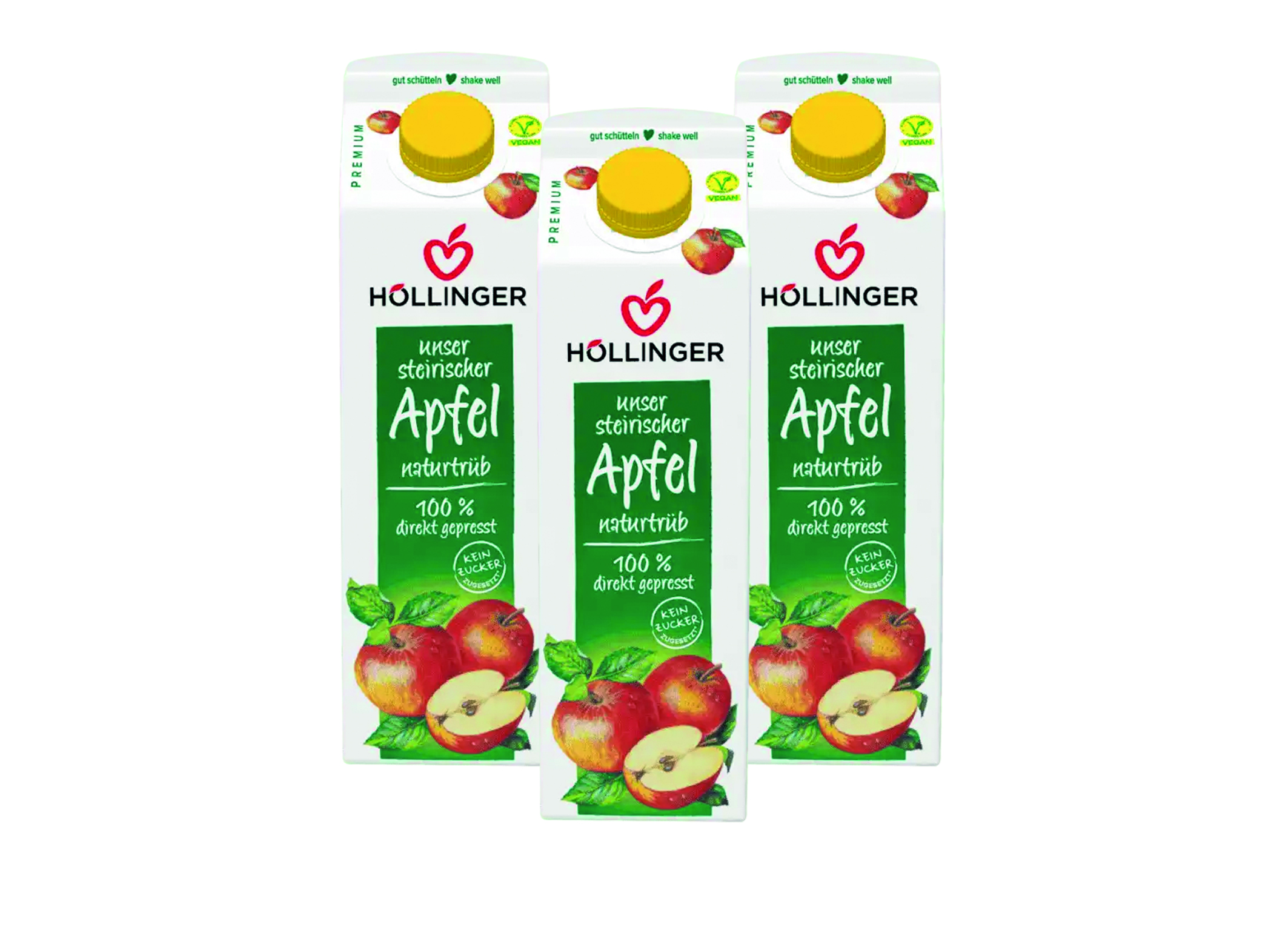 (Bild für) Höllinger steirischer Apfelsaft naturtrüb 1L 12