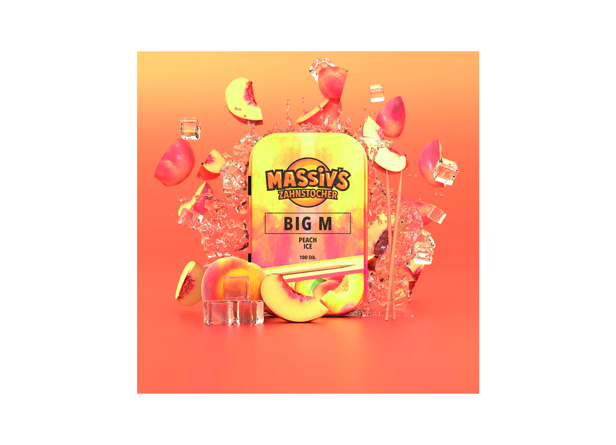 (Bild für) Massivs Zahnstocher Peach Ice 100 Stück 10