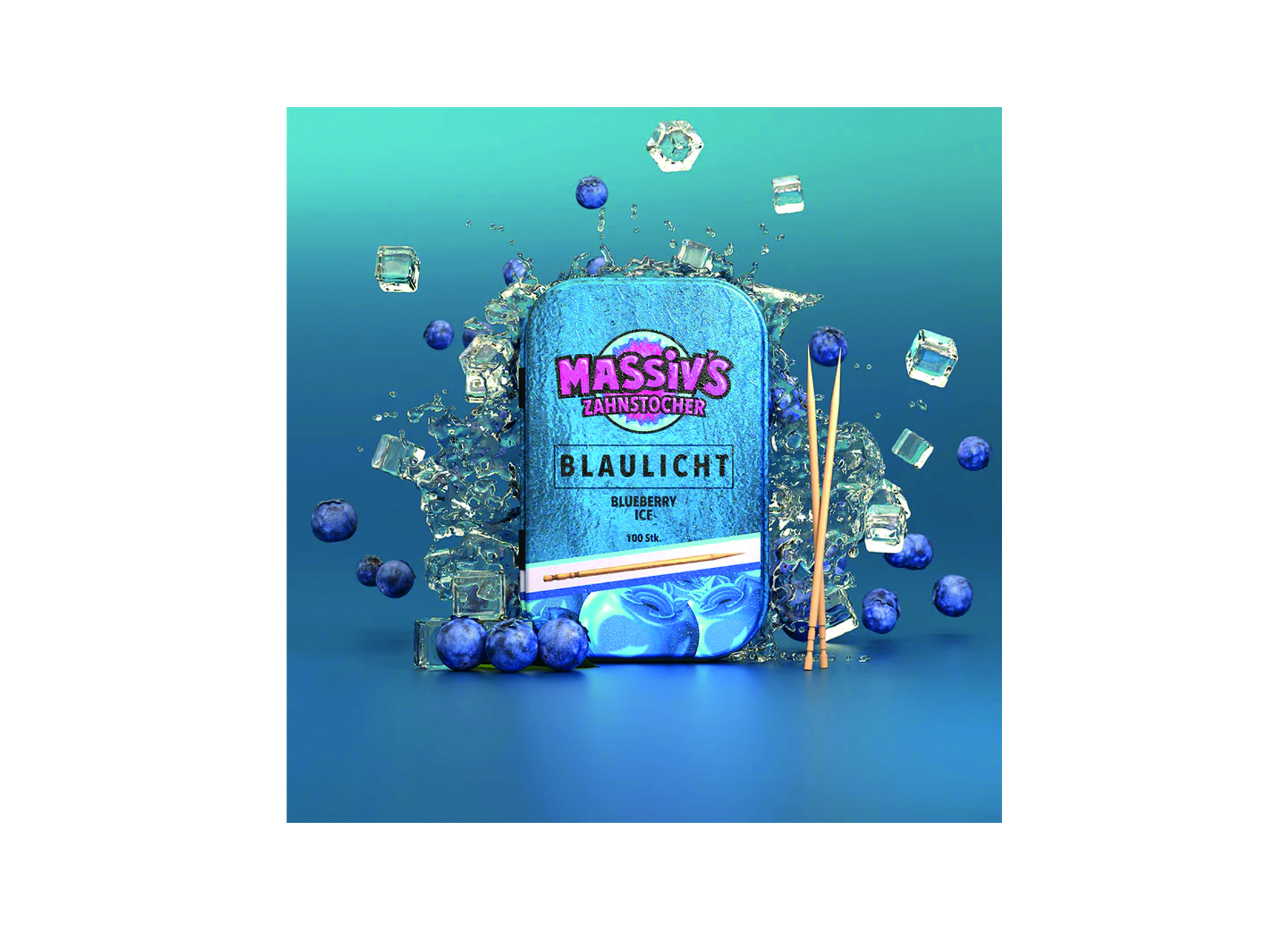 (Bild für) Massivs Zahnstocher Blueberry Ice 100 Stück 10