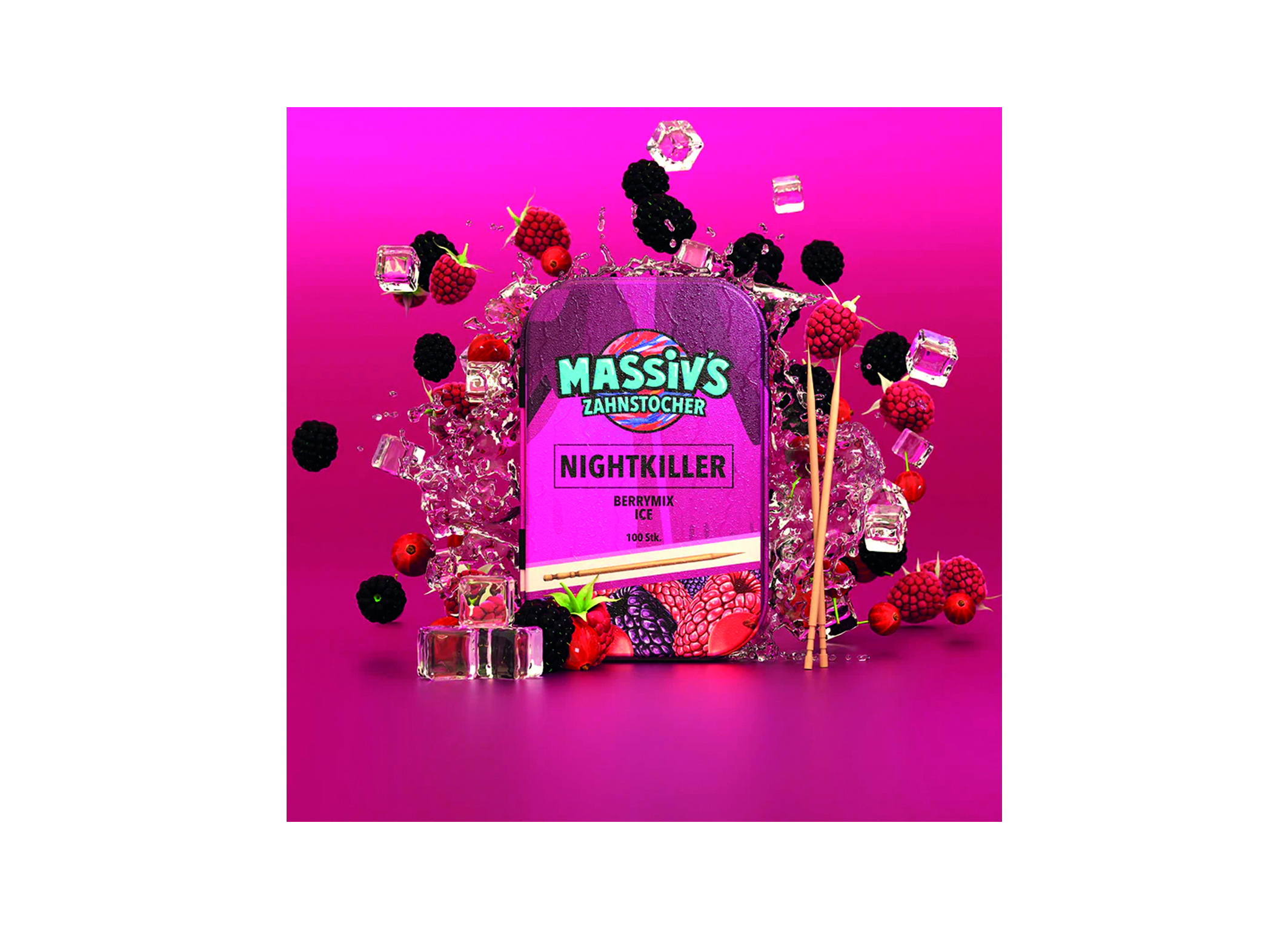 (Bild für) Massivs Zahnstocher Berrymix Ice 100 Stück 10