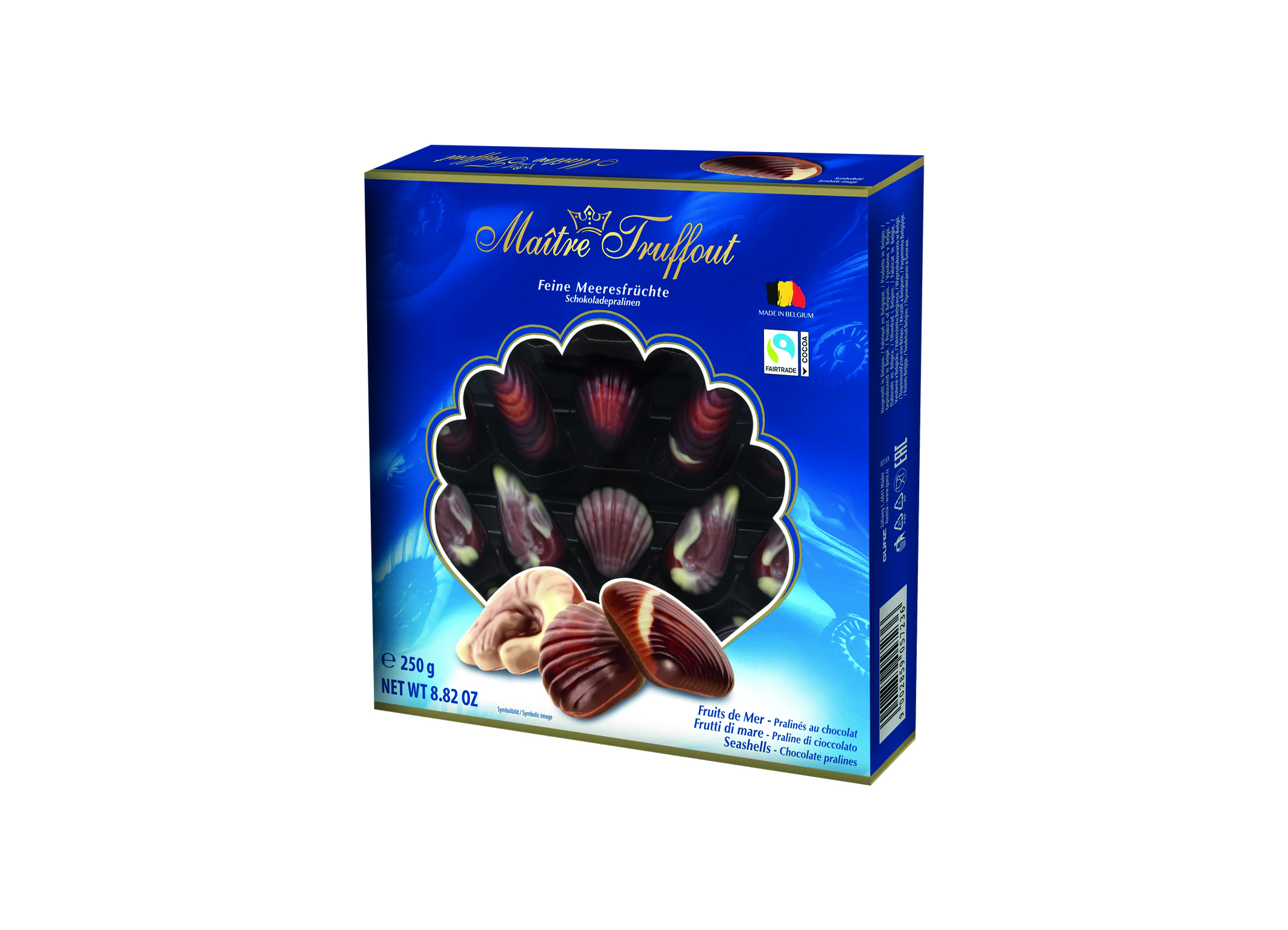 (Bild für) Maitre Truffout Pralinen Meeresfrüchte blau 250g 12