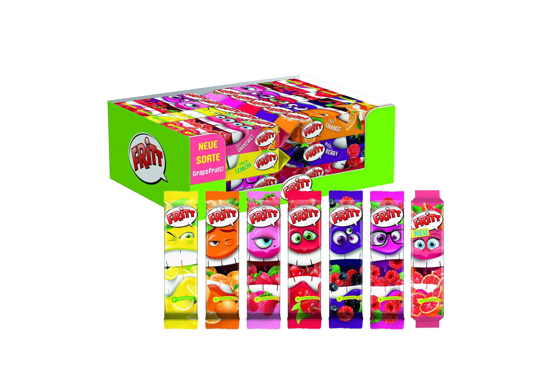 (Bild für) Fritt Kaubonbons Mischkarton 70g 30