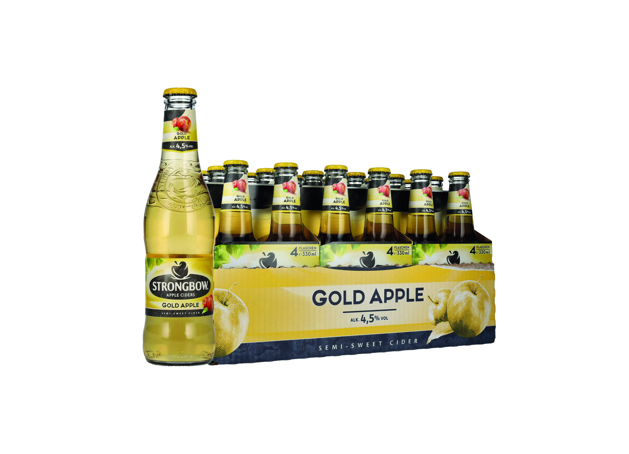 (Bild für) Strongbow Cider Gold Apple 0,33L FL EW 24