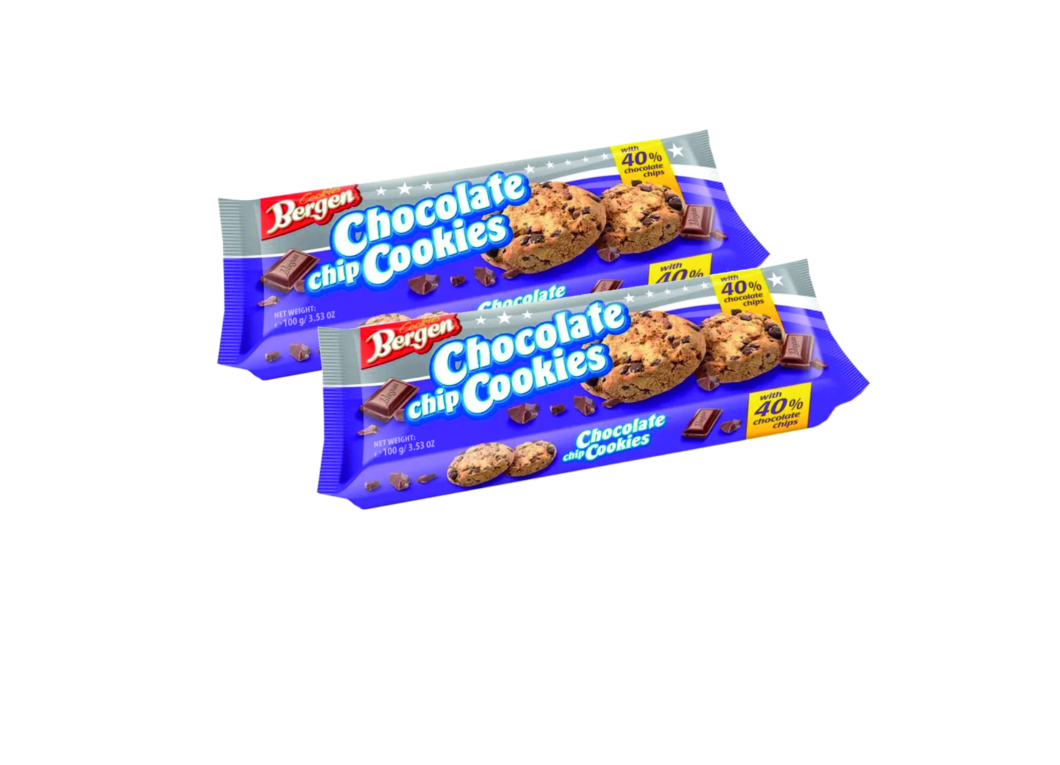 (Bild für) Bergen Choco Chip Cookies 40% Chocolate 85g 16