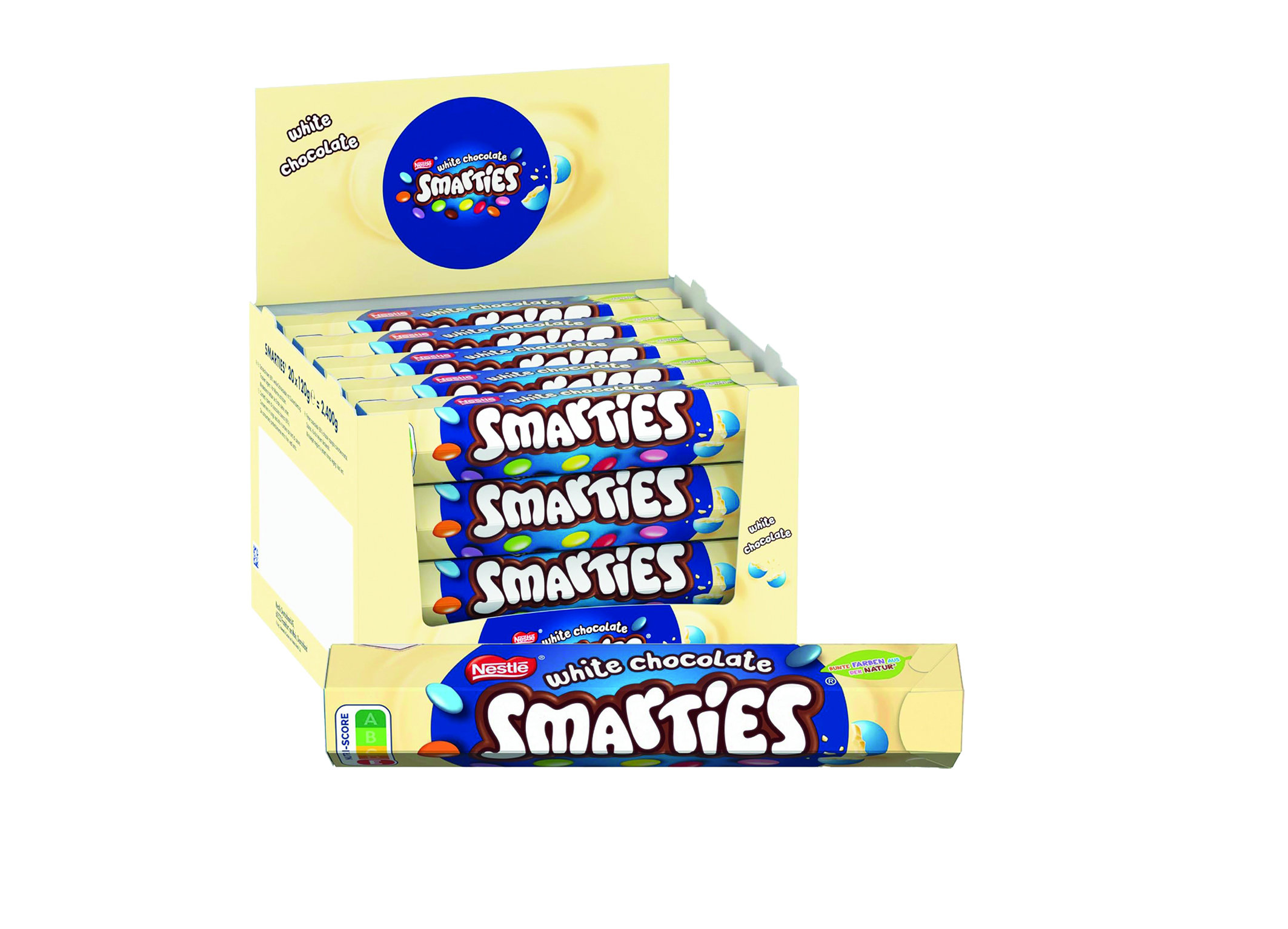 (Bild für) Smarties Riesenrolle White Chocolate 120g 20