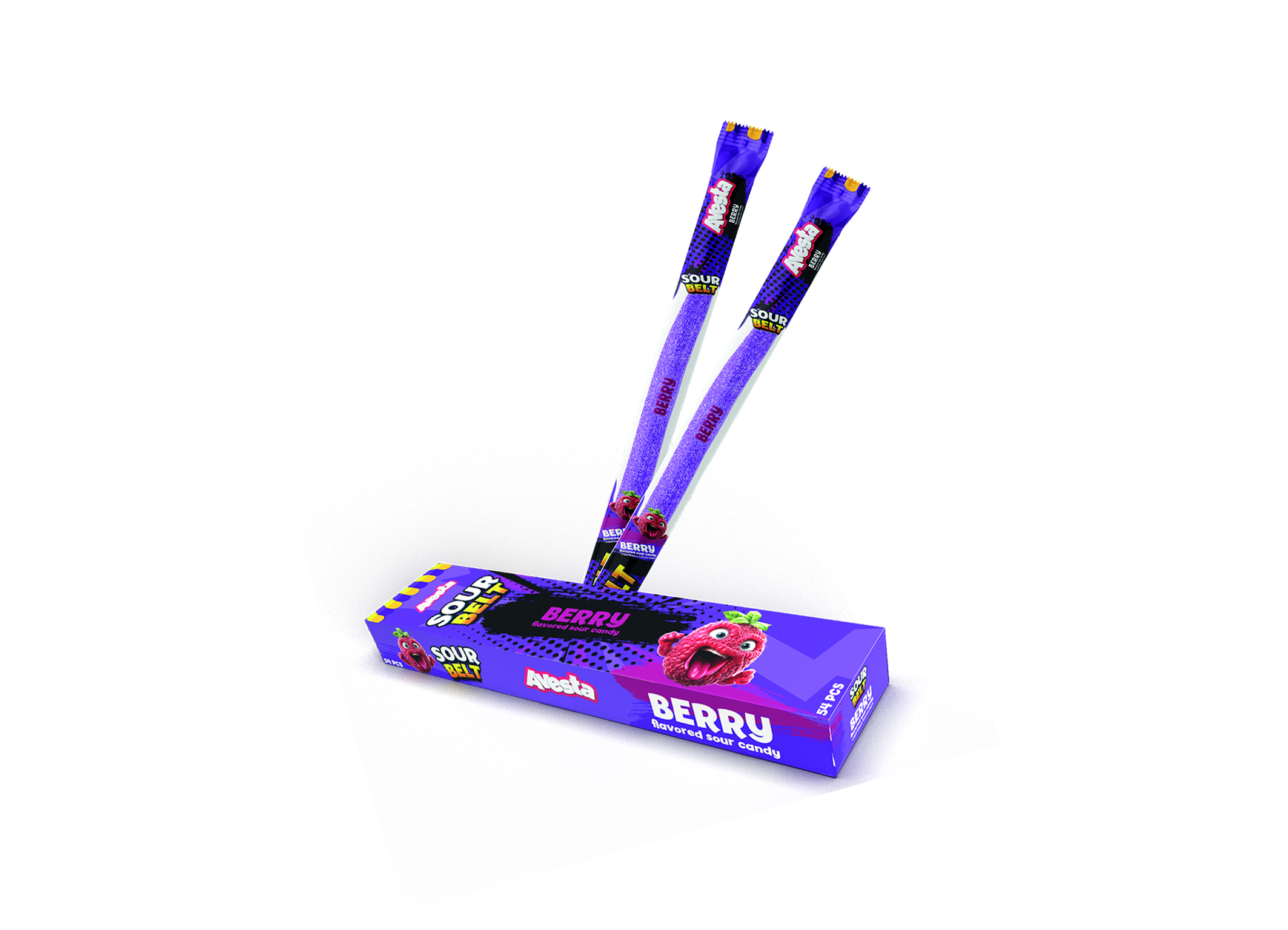 (Bild für) Avesta Sour Belt Berry Candy vegan 70g 12