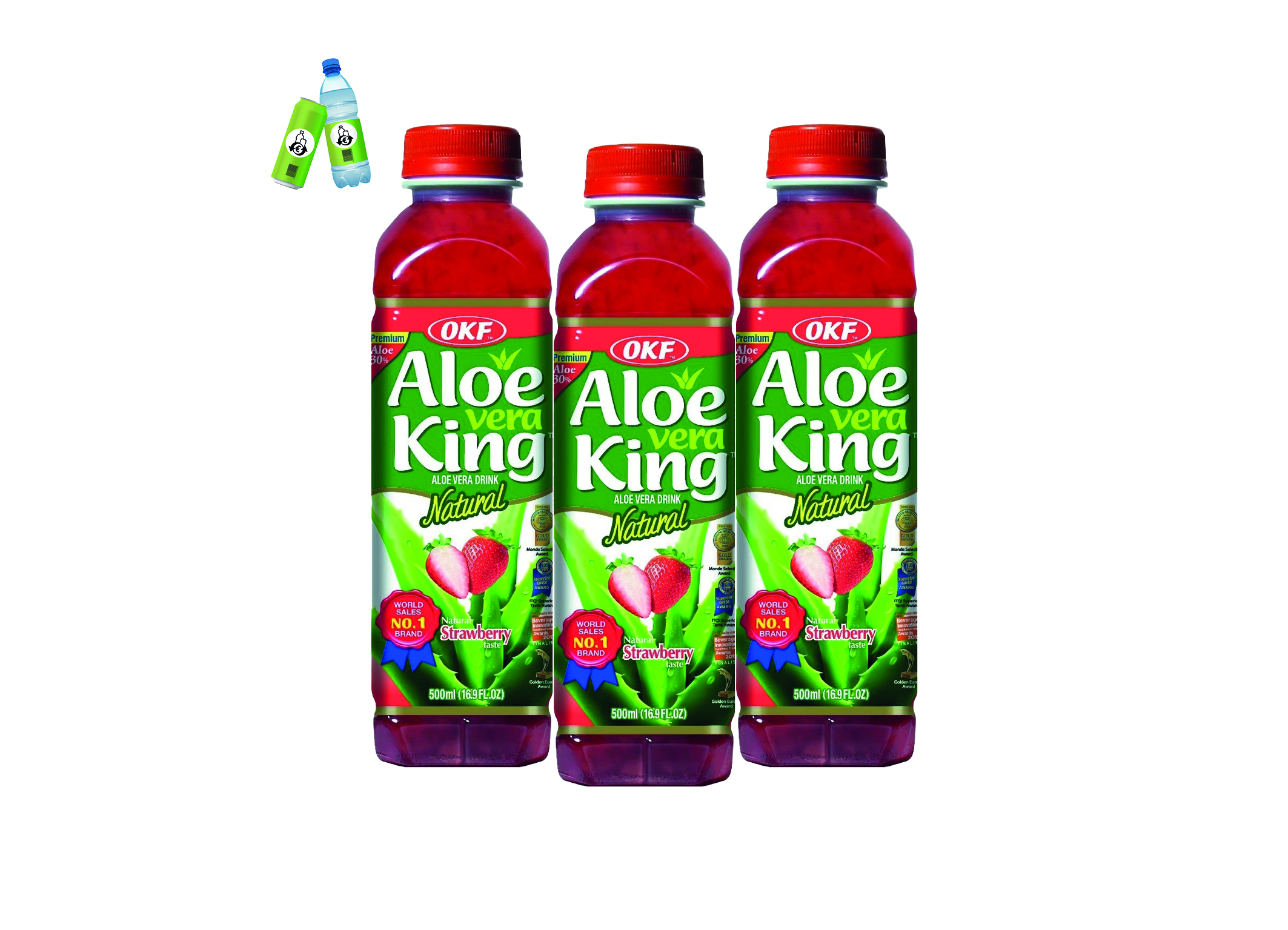 (Bild für) OKF Aloe Vera King Strawberry 0,5L PET EWP 20