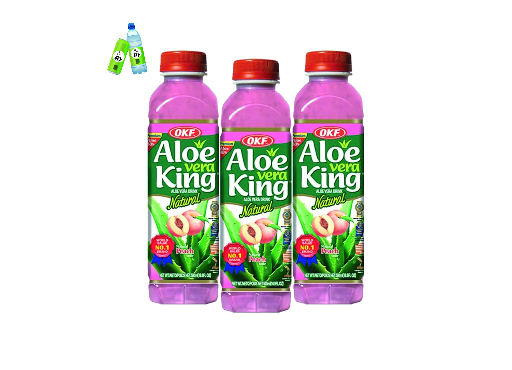 (Bild für) OKF Aloe Vera King Peach 0,5L PET EWP 20