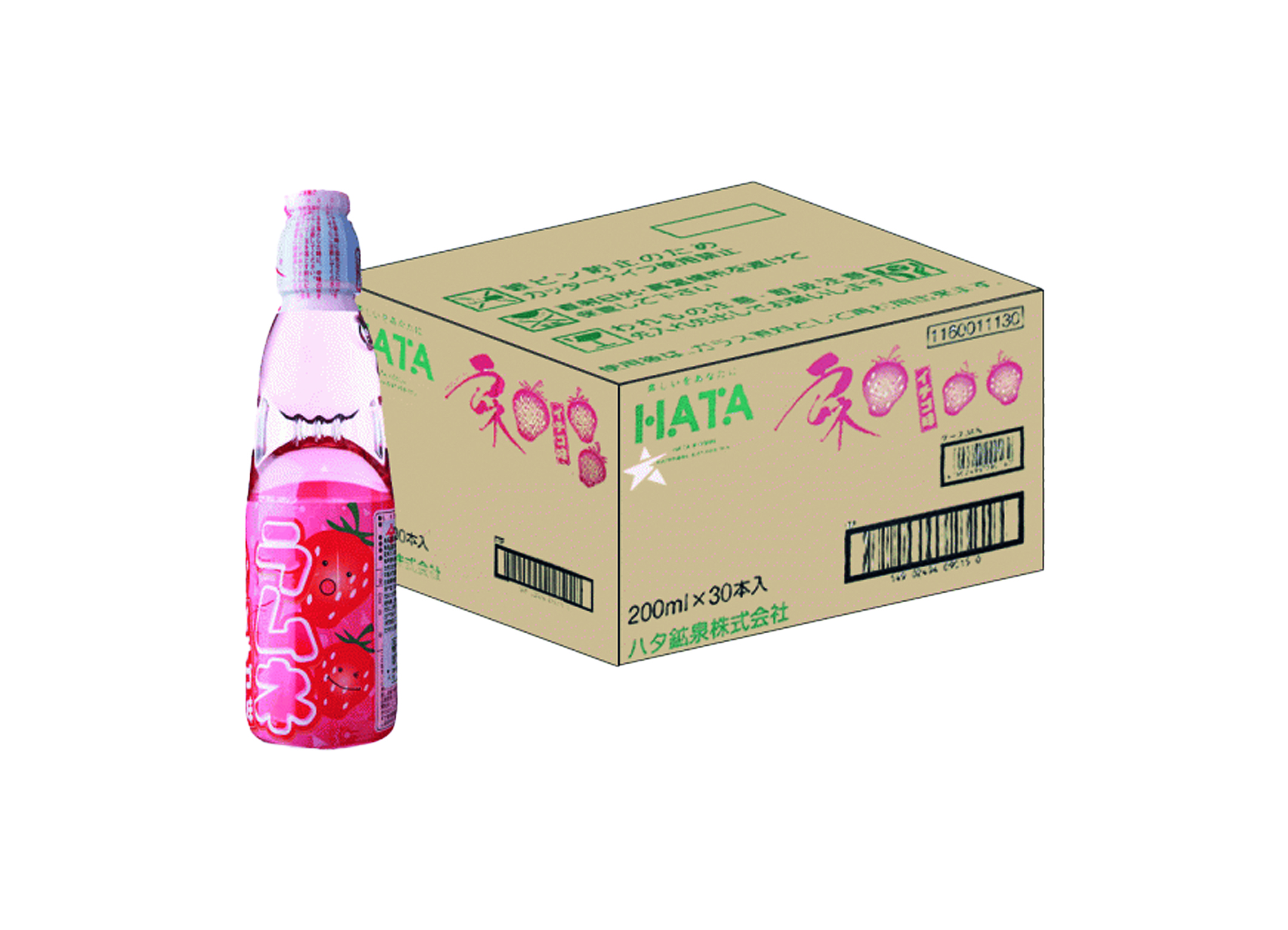 (Bild für) Hata Kosen Ramune Strawberry 0,2L FL EW 30