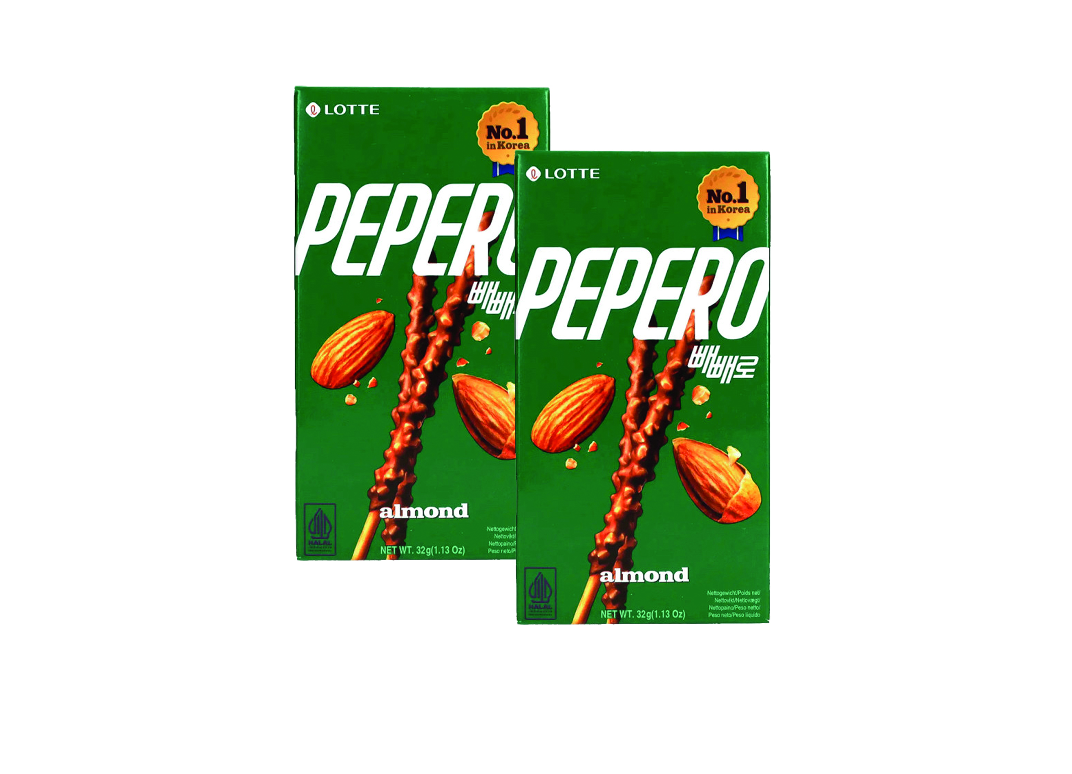 (Bild für) Pepero Almond & Chocolate Sticks 32g 40