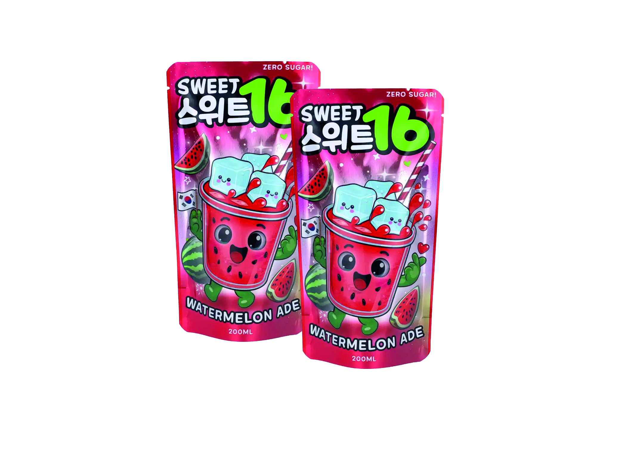 (Bild für) Sweet16 Korean Watermelon Ade 0,2L 5x10 