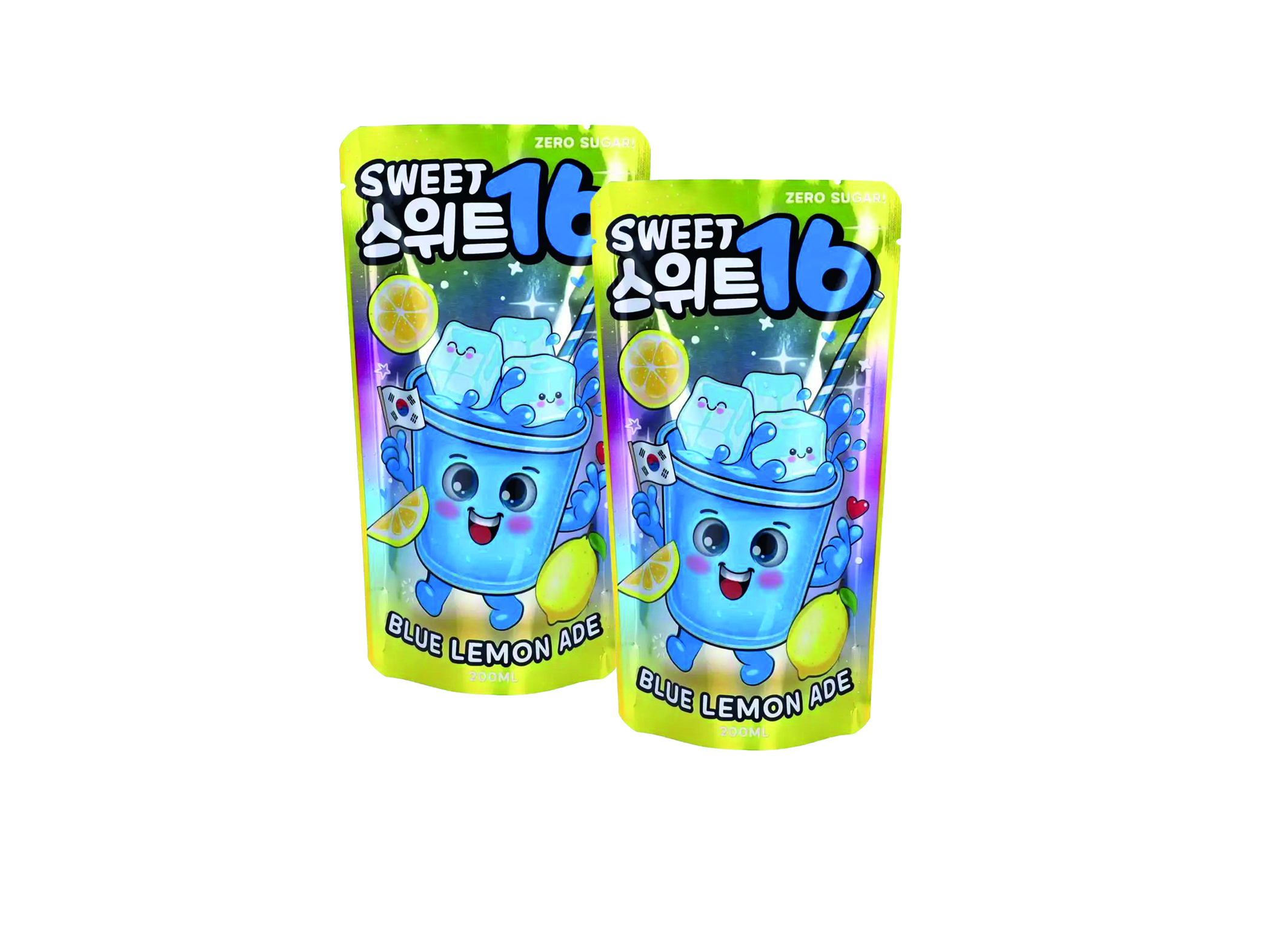 (Bild für) Sweet16 Korean Blue Lemon Ade 0,2L 5x10 
