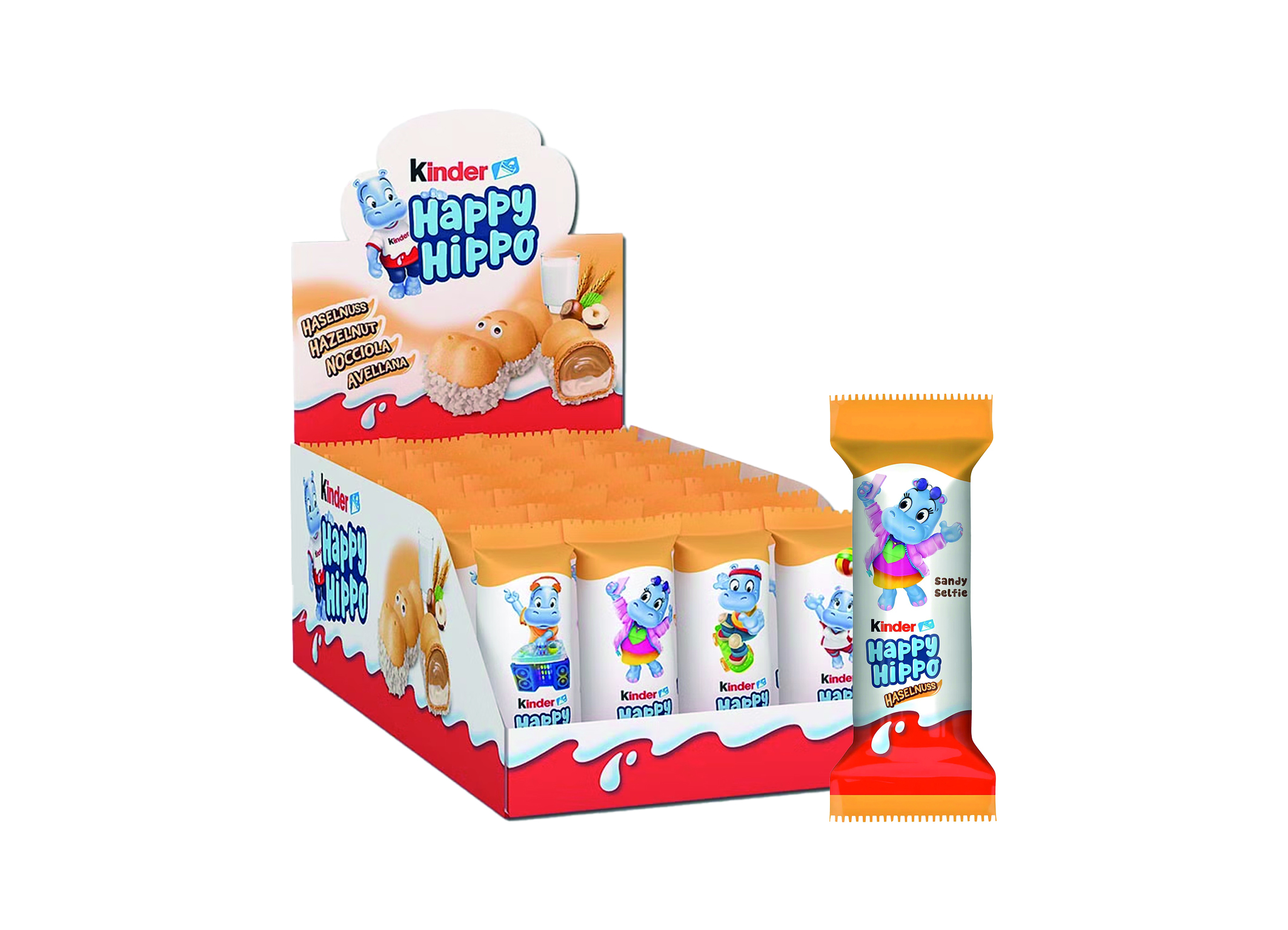 (Bild für) Ferrero Kinder Happy Hippo Haselnuss 20,7g 28