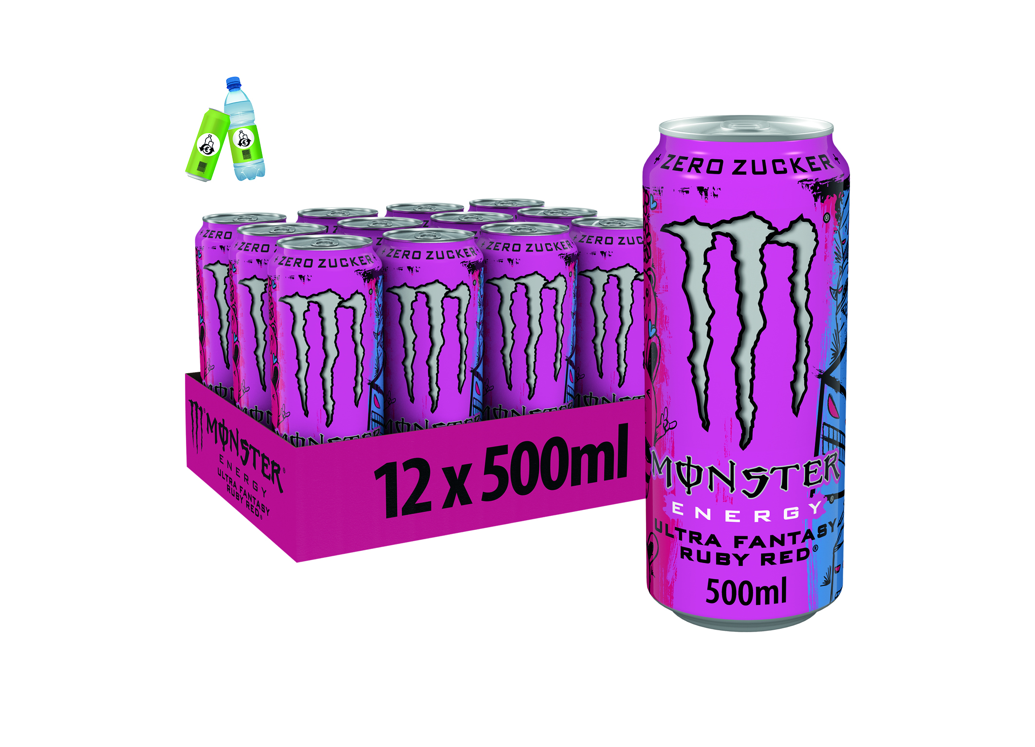 (Bild für) Monster Energy Ultra Fantasy Ruby Red 0,5L DS EWP 12
