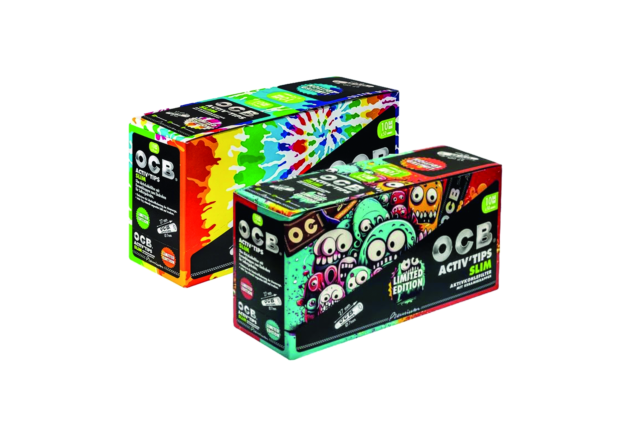 (Bild für) OCB Activ Tips Slim 7mm Ltd. Edition 50 Stück 10