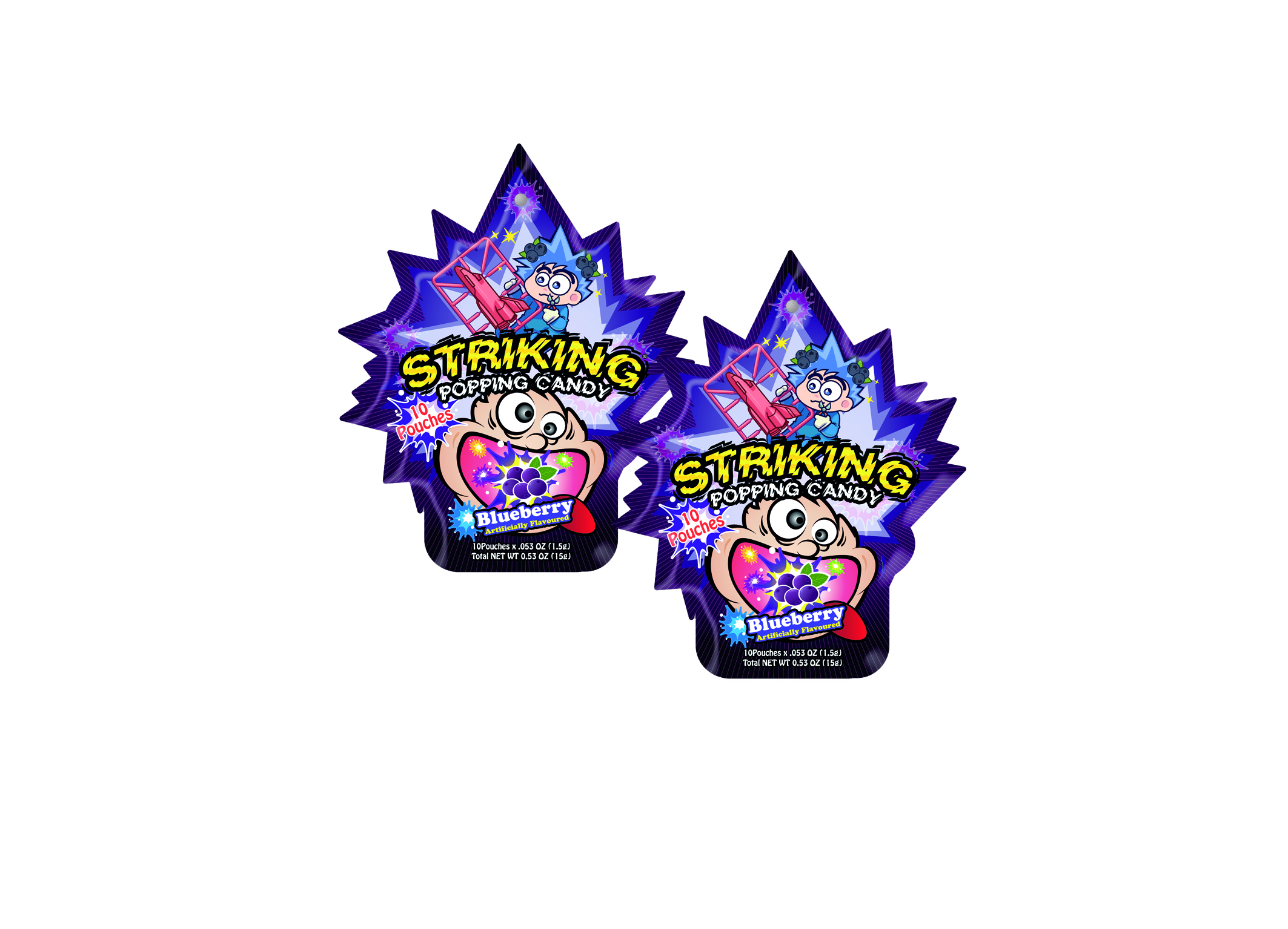 (Bild für) Striking Popping Candy Blueberry 15g 48