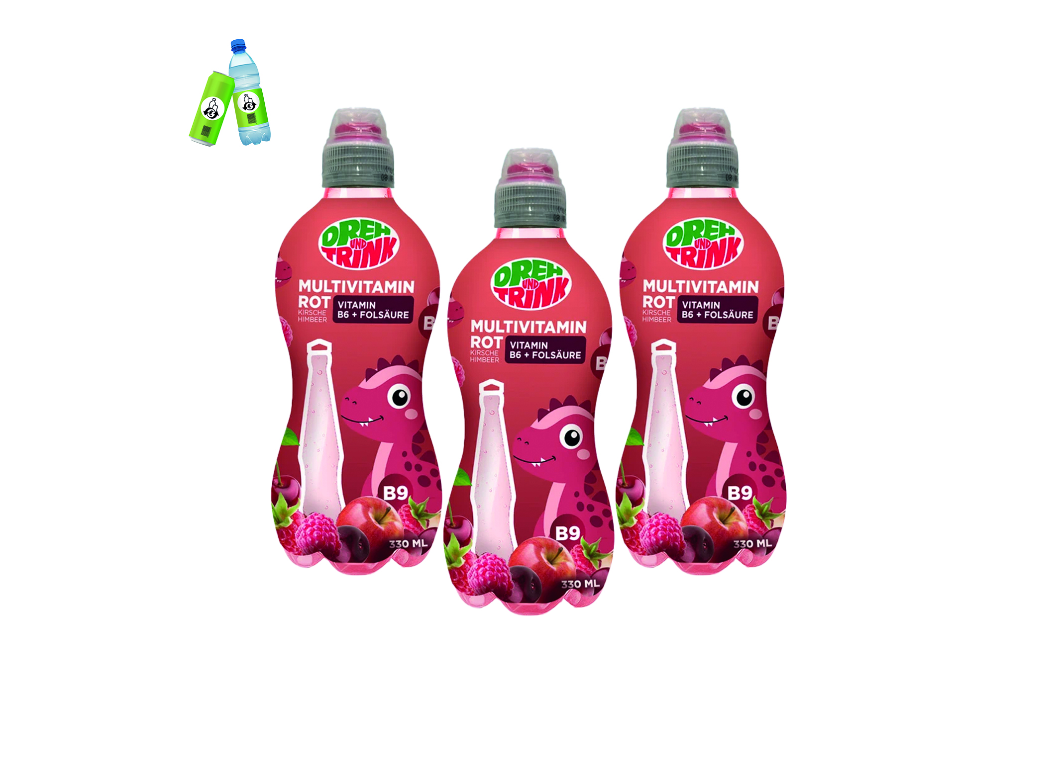 (Bild für) Dreh und Trink Kirsche-Himbeere 0,33L PET EWP 12