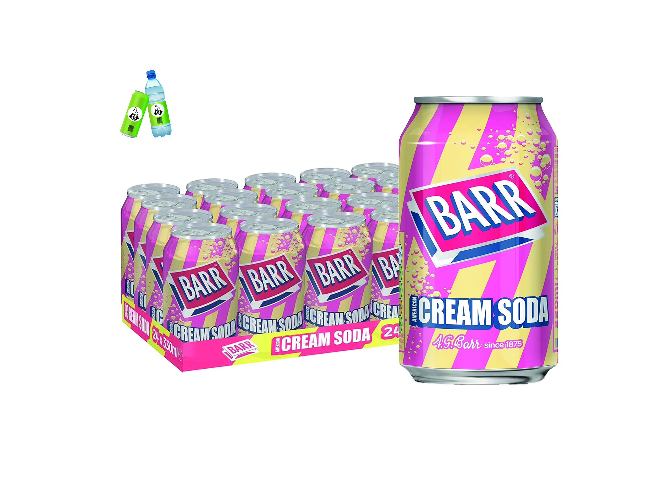 (Bild für) Barr Cream Soda 0,33L DS EWP 24