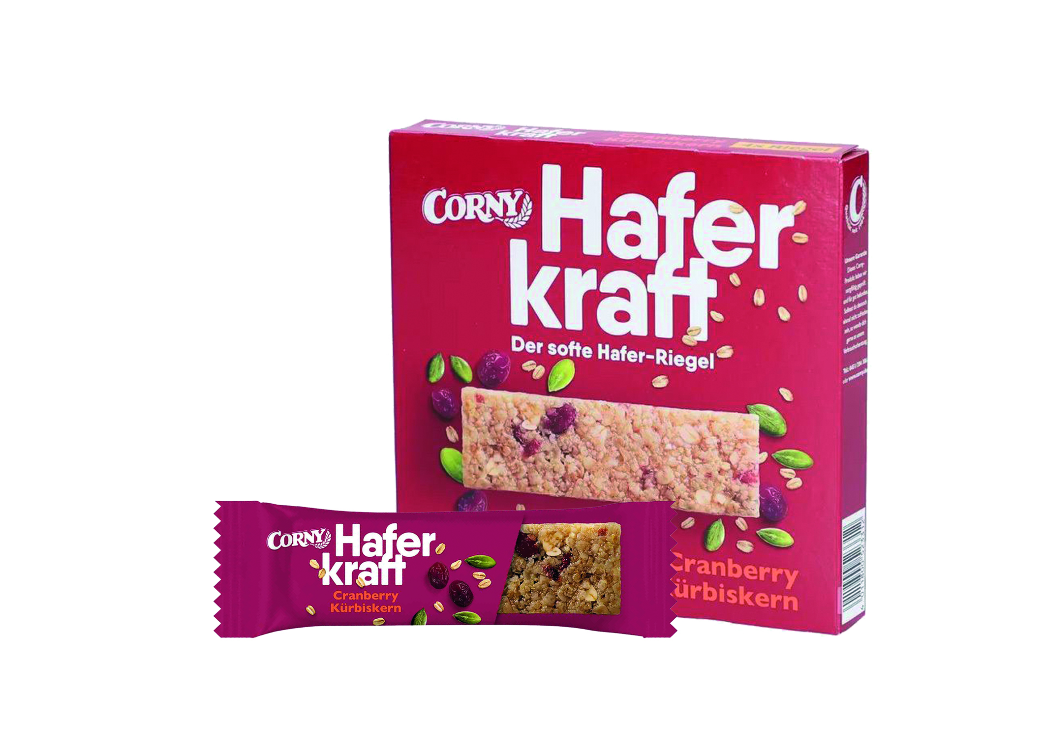 (Bild für) Corny Haferkraft Cranberry-Kürbiskern 4er 140g 12
