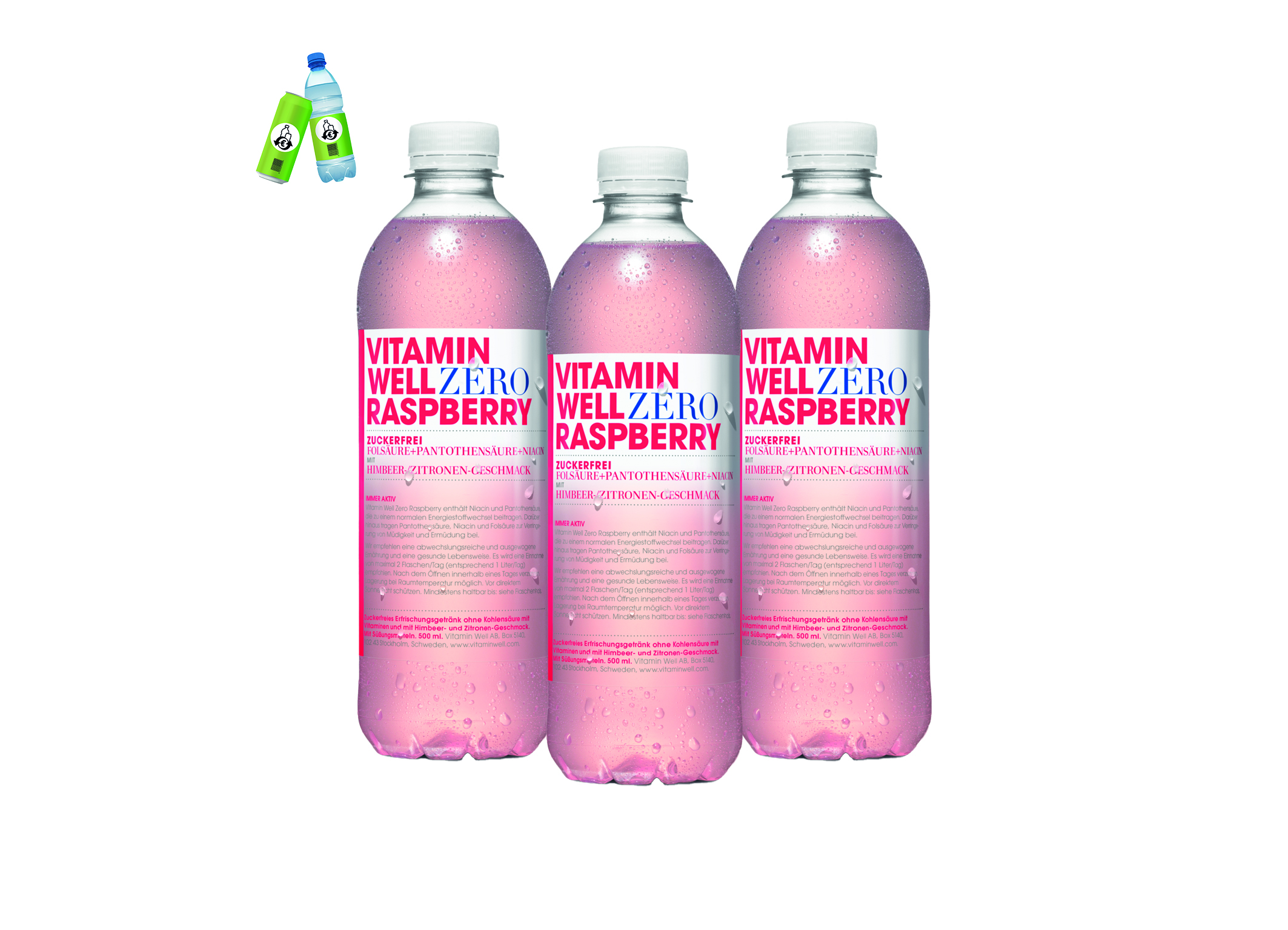 (Bild für) Vitamin Well Zero Raspberry 0,5L PET EWP 12