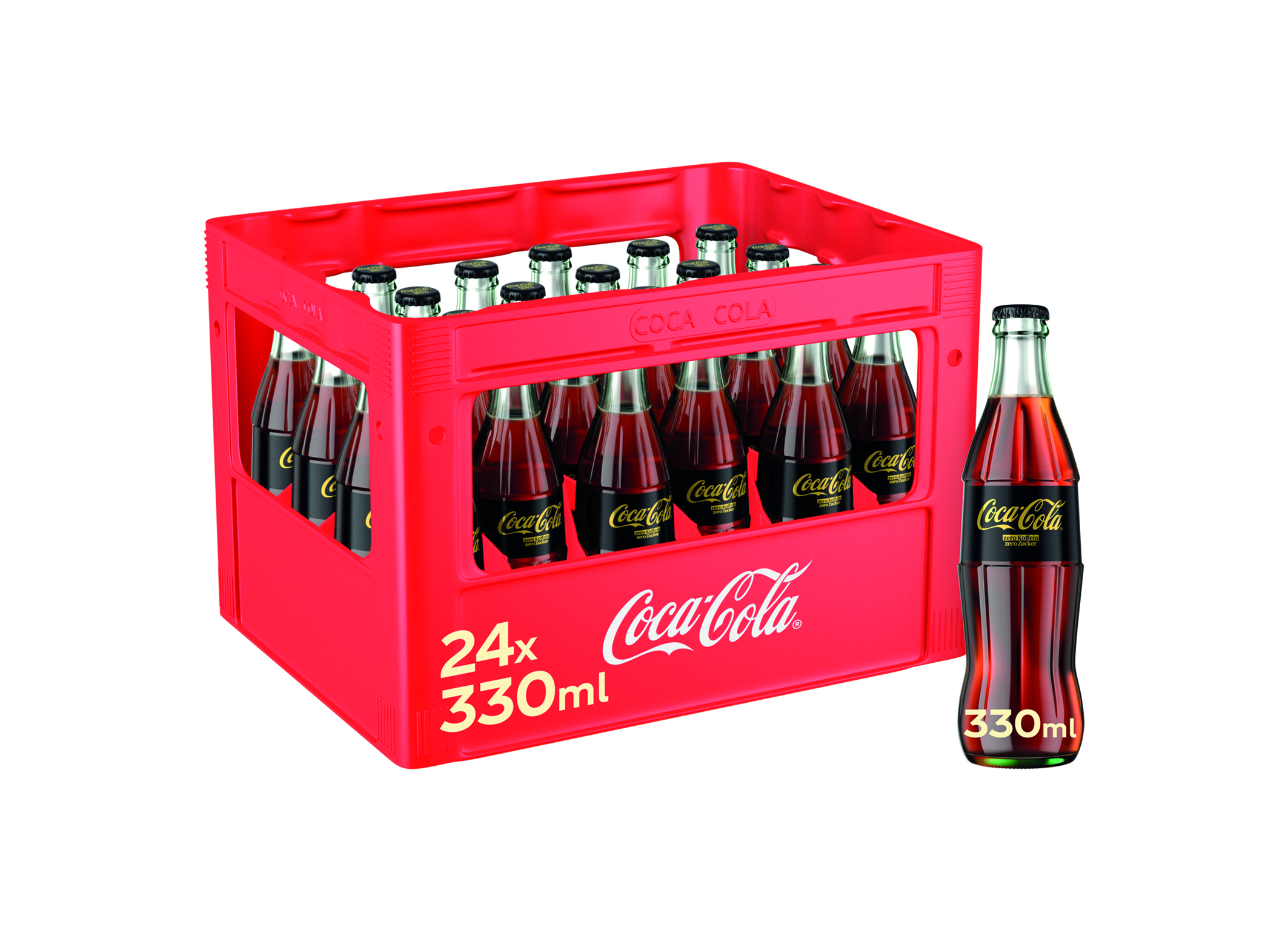 (Bild für) Coca Cola Zero Zero Koffein 0,33L FL MW 24