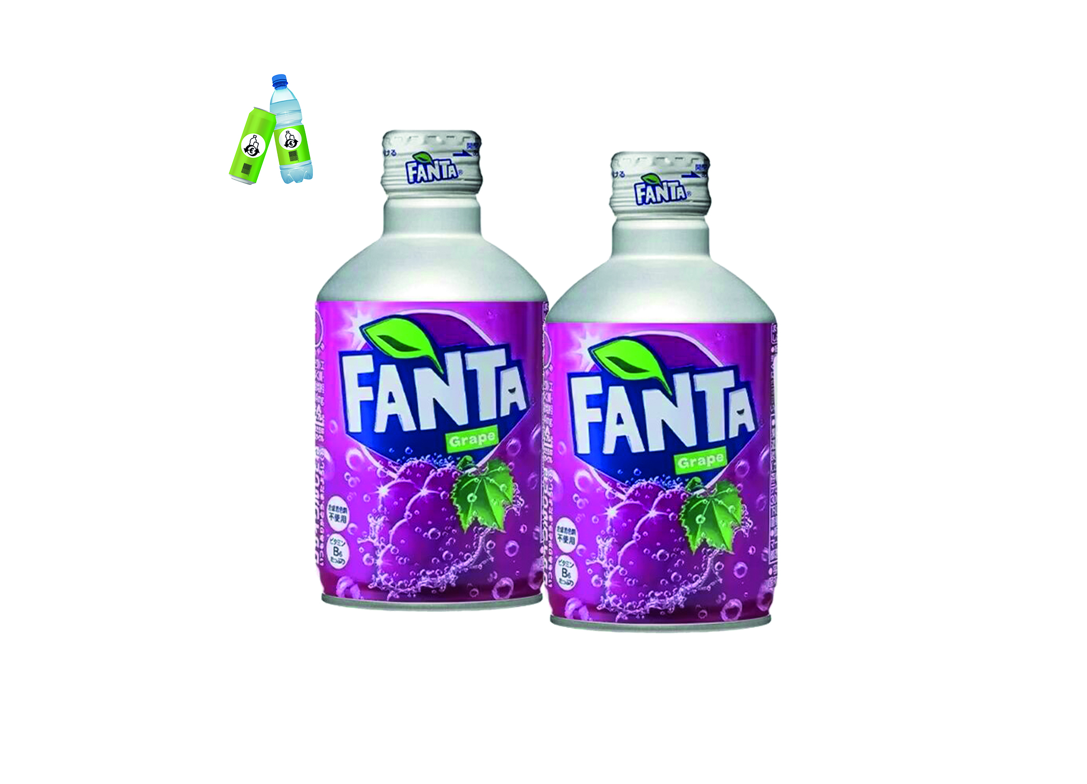 (Bild für) Fanta Grape Metal Bottle Japan 0,3L EWP 24