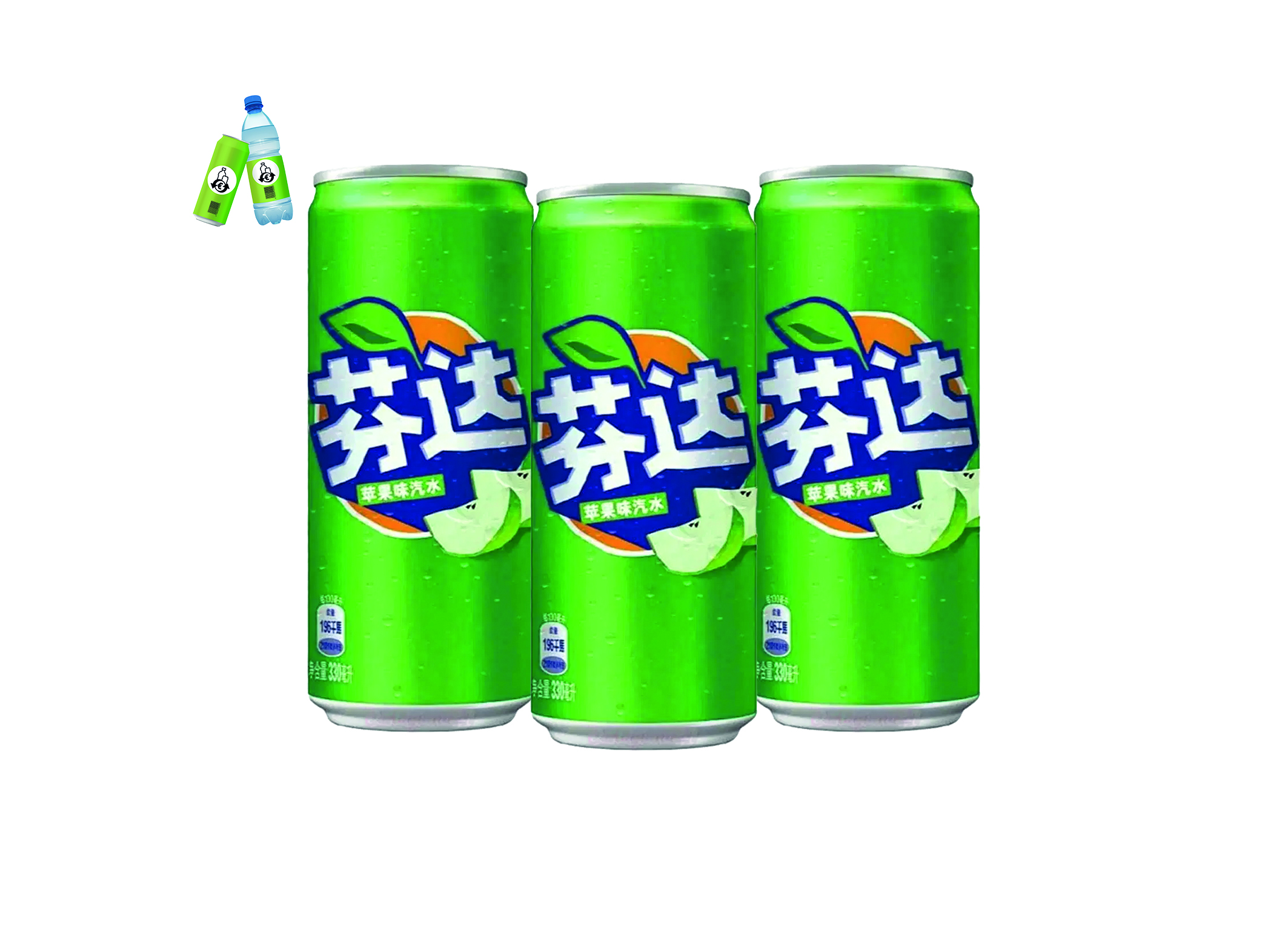 (Bild für) Fanta Green Apple China 0,33L DS EWP 24