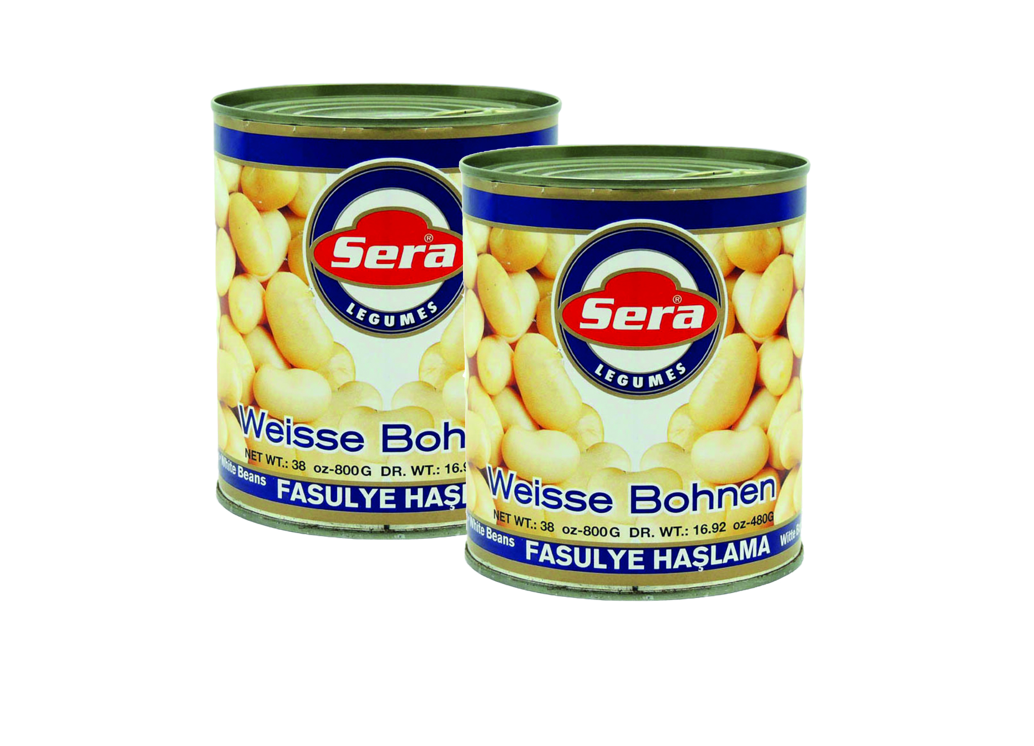 (Bild für) Sera weiße Bohnen gekocht 800g 12