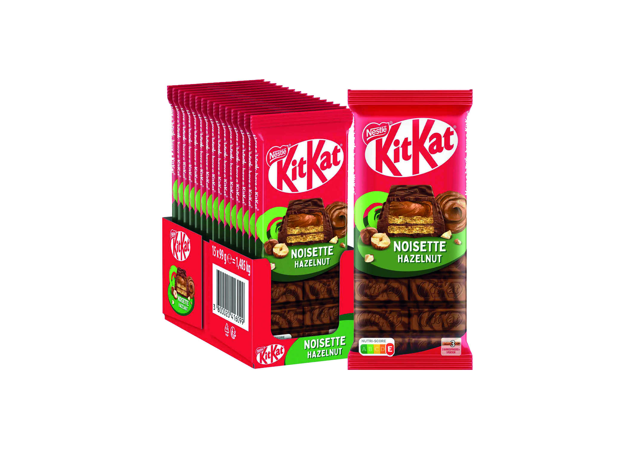 (Bild für) KitKat Tafel Noisette Hazelnut 99g 15