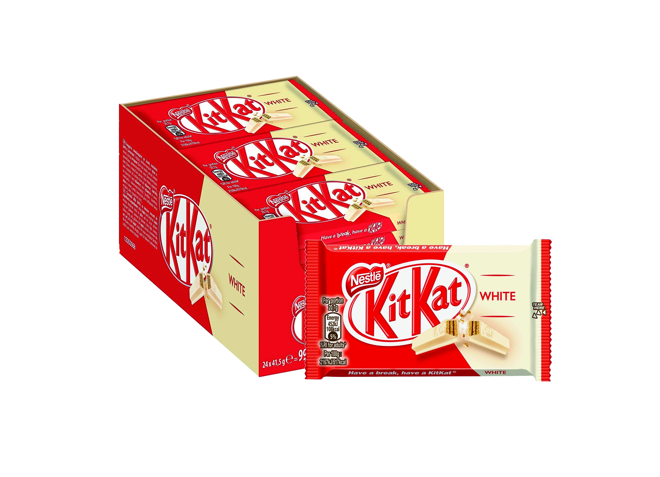 (Bild für) KitKat White Single 41,5g 24