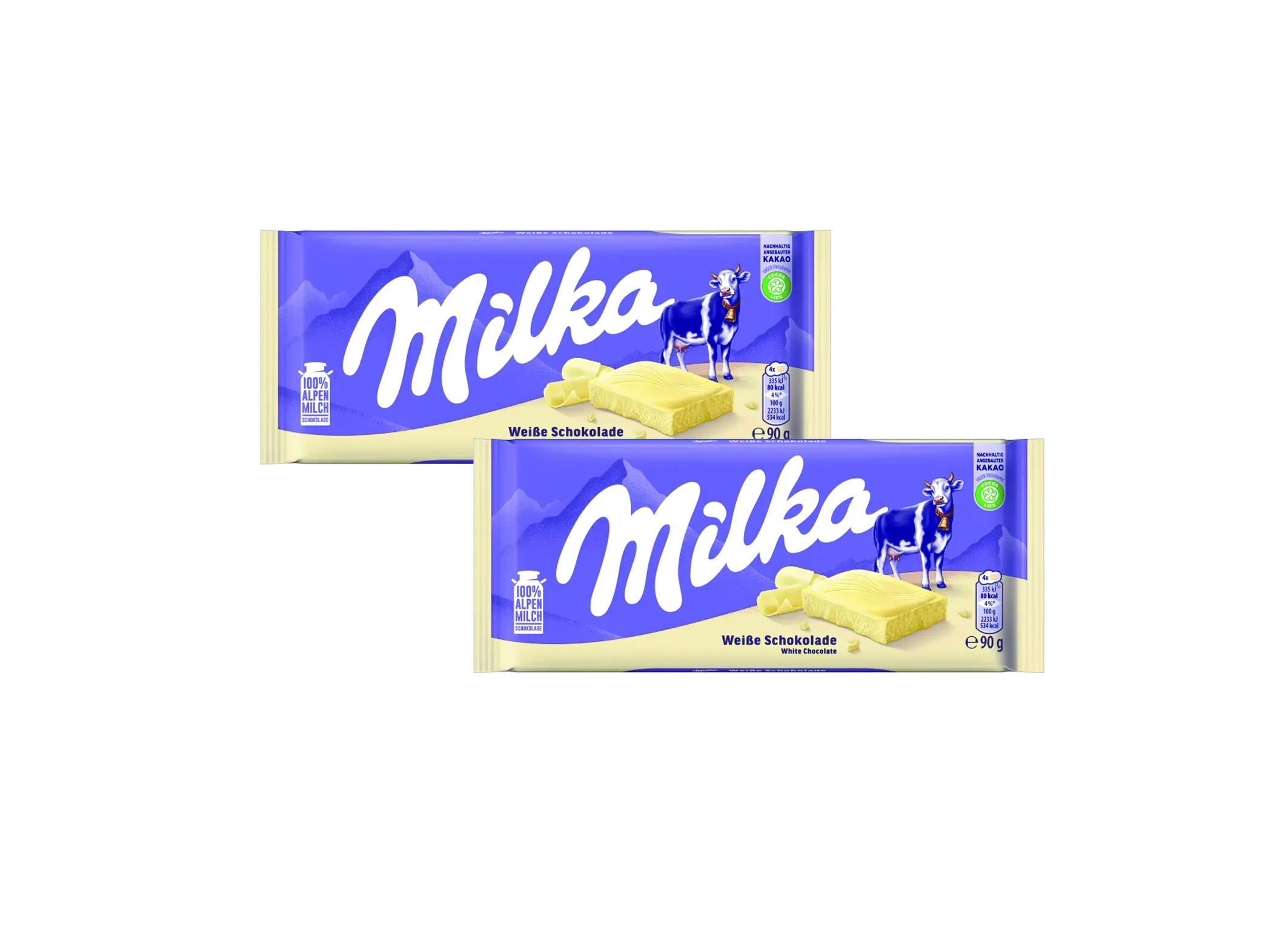 (Bild für) Milka Weiße Schokolade 90g 24